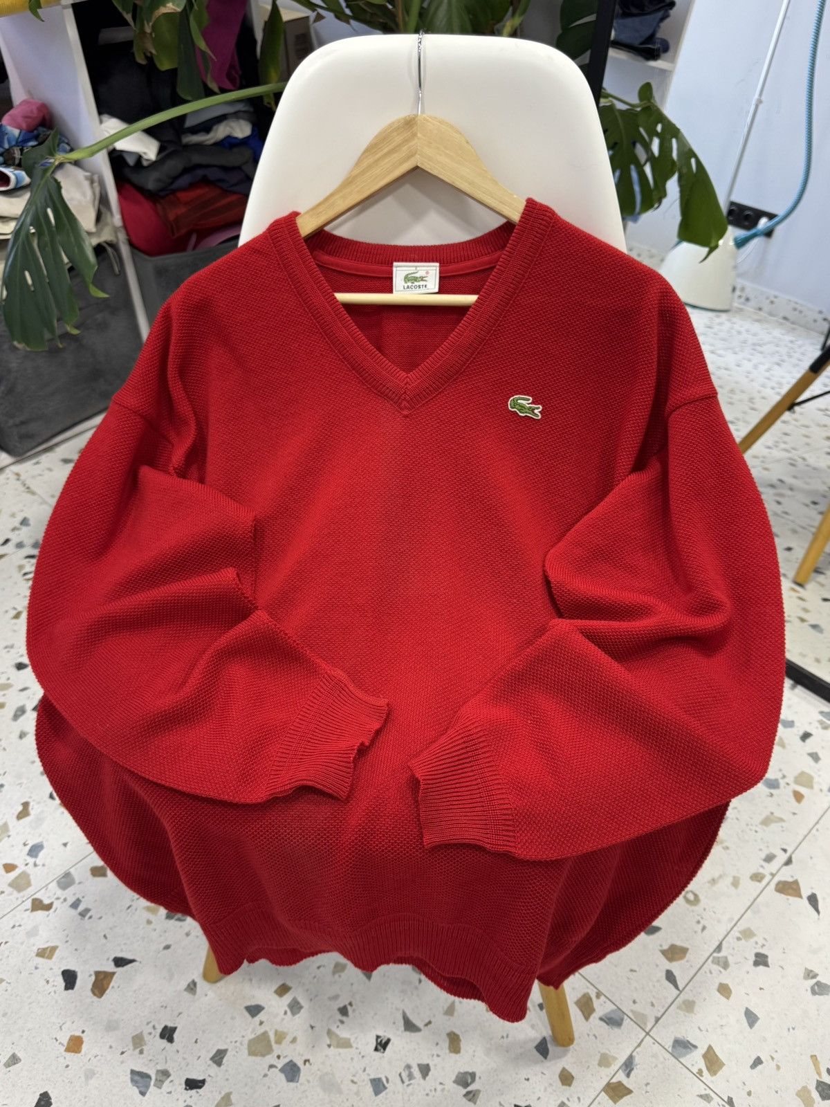 Lacoste Lacoste V-neck cardigan sweater size XL Size US XL / EU 56 / 4 - 2 Thumbnail