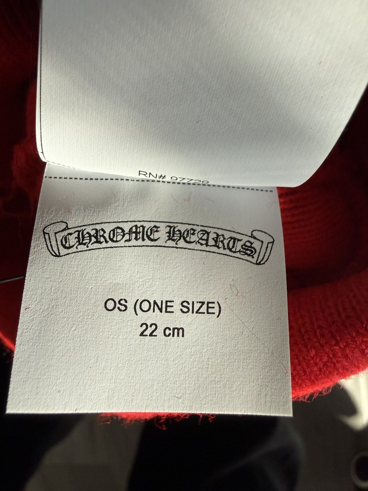 Chrome Hearts Chrome Hearts Logo Beanie RED Size ONE SIZE - 3 Thumbnail