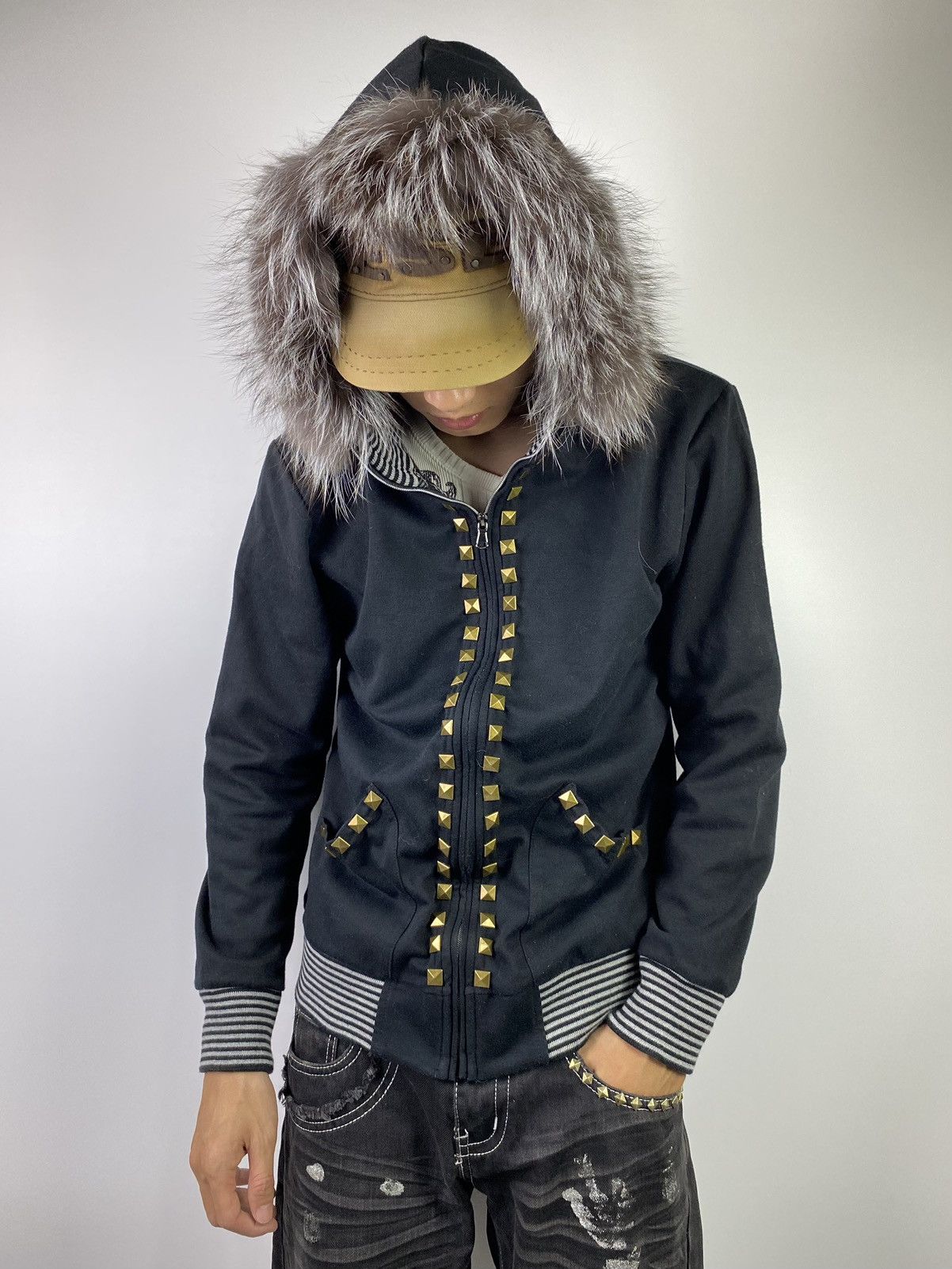 GOSTAR DE FUGA × If Six Was Nine × Japanese Brand studded fur hoodie semantic gothic ifsixwasnine style Size US M / EU 48-50 / 2 - 2 Thumbnail
