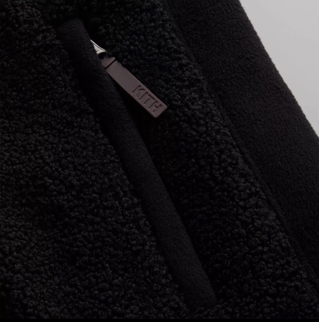 Kith Kith Bonded Sherpa Quarter Zip Hoodie in Black Men’s Size XL Size US XL / EU 56 / 4 - 3 Thumbnail