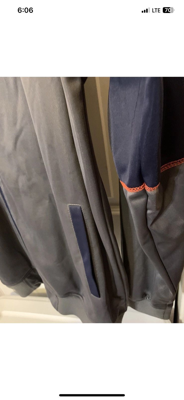 NFL Nfl Denver Broncos mens sz LT windbreaker jacket gray blue Size US L / EU 52-54 / 3 - 4 Thumbnail