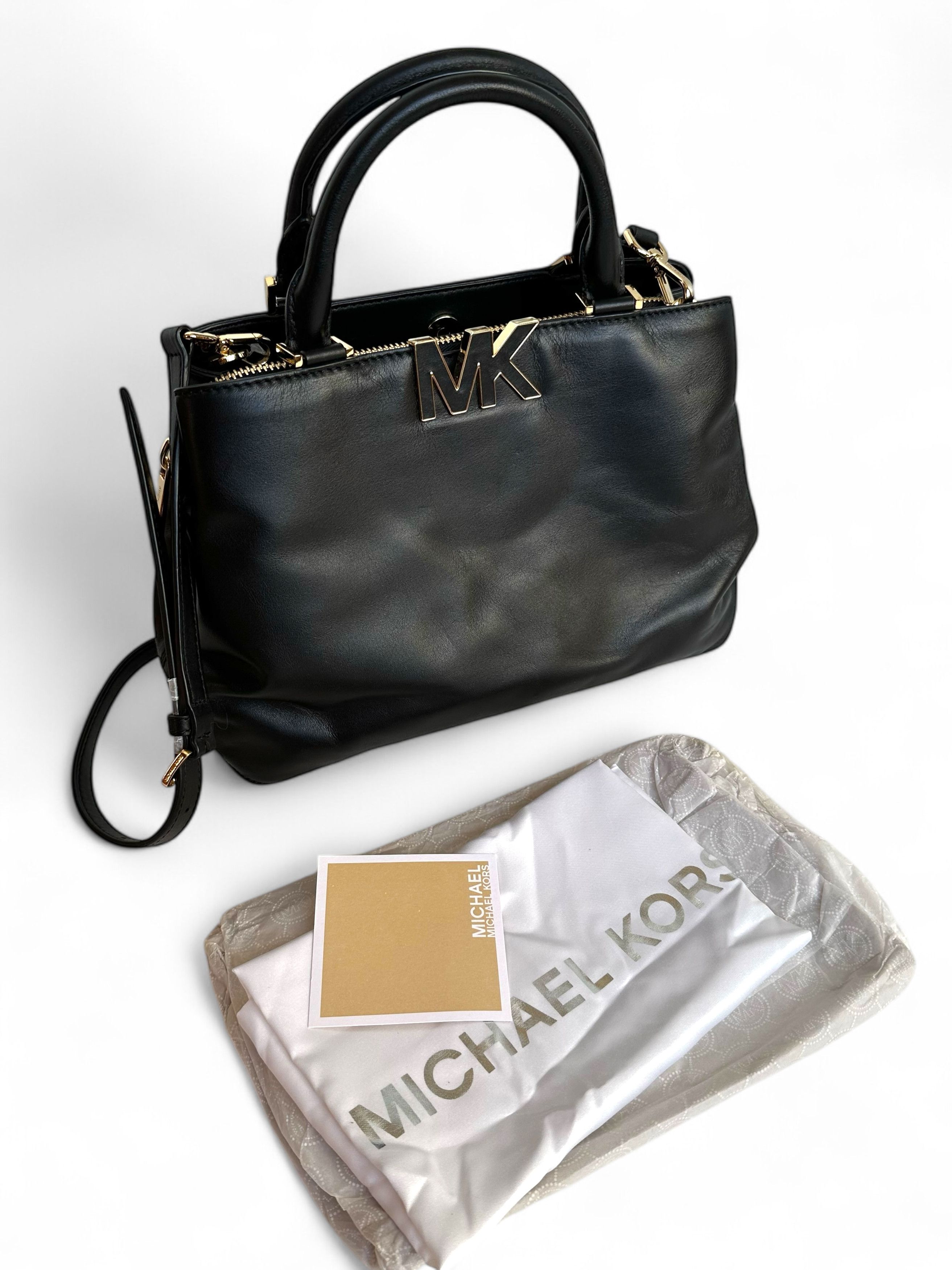 Michael Kors Michael Kors Florence Medium Black Leather Satchel Size ONE SIZE - 3 Thumbnail