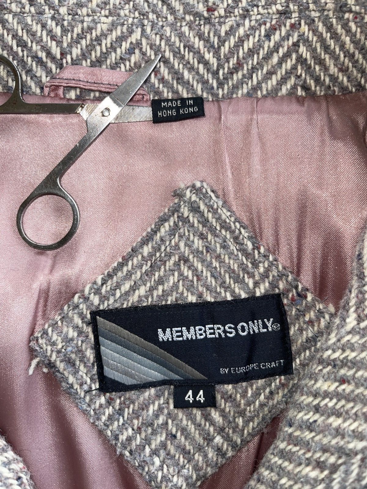 Members Only Vintage Members Only Europe Craft Wool Tweed Blouson Jacket Size US L / EU 52-54 / 3 - 16 Thumbnail