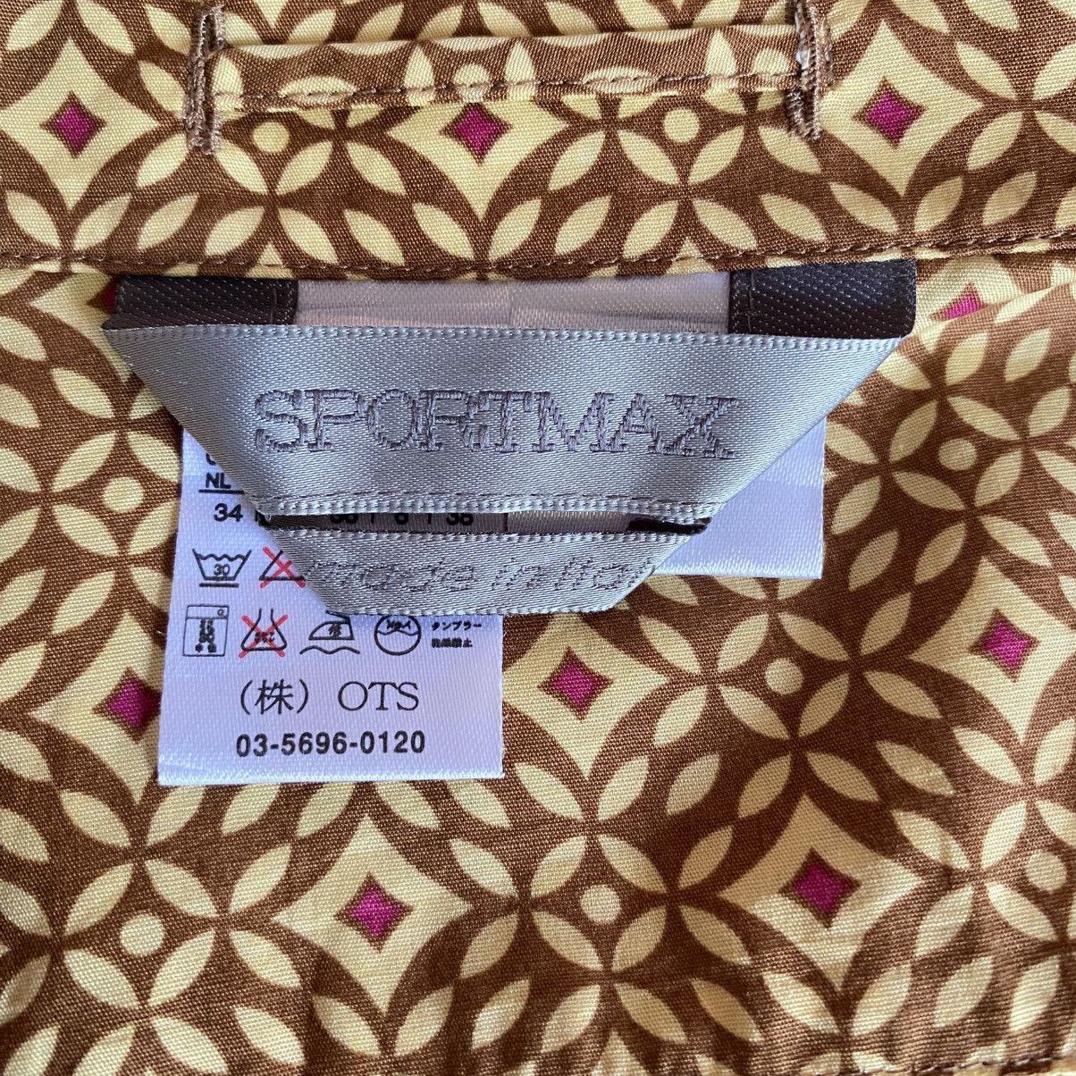 Sportmax Sportmax Brown Geometric Fitted Blouse Size S / US 4 / IT 40 - 7 Thumbnail