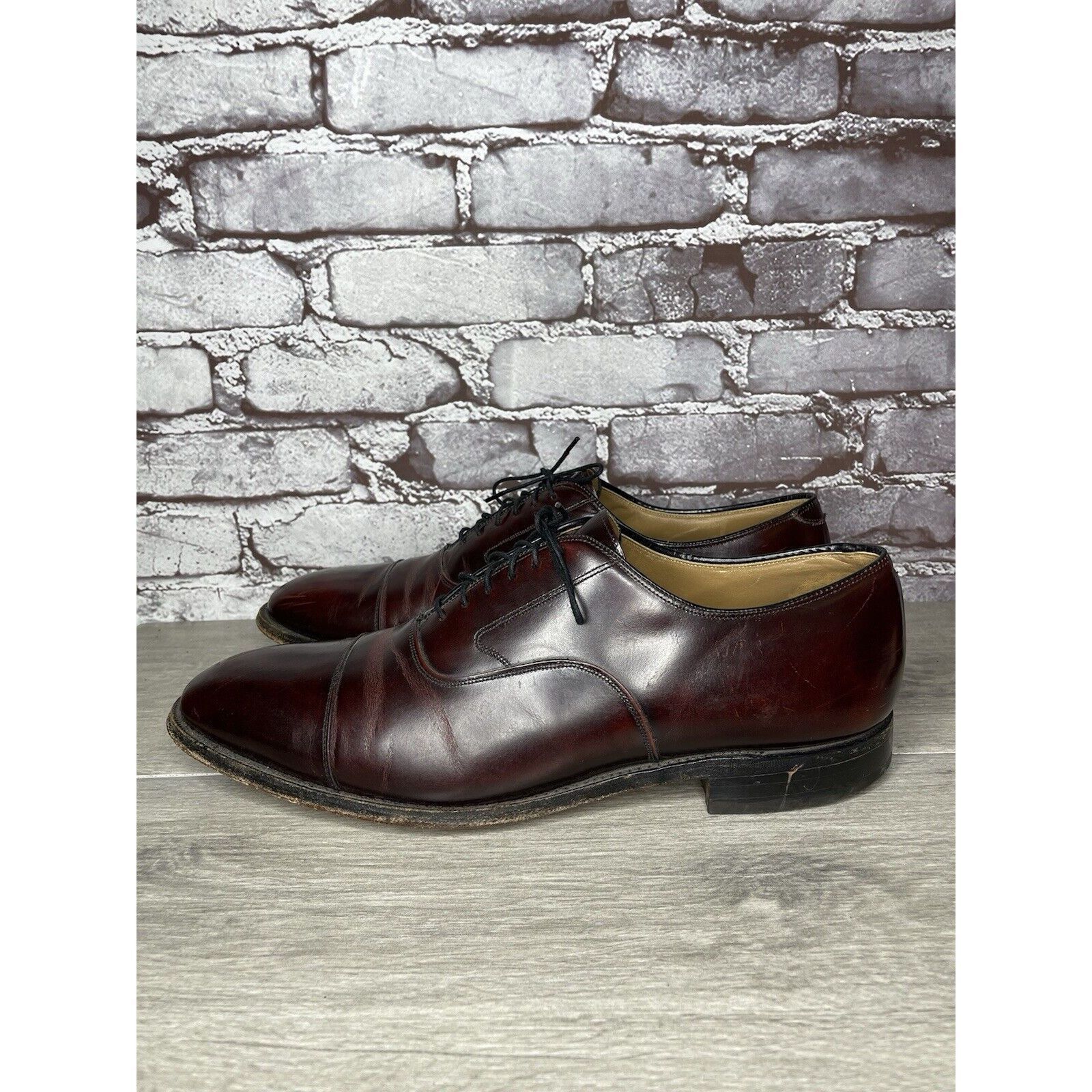 Johnston & Murphy Johnston & Murphy Optima Oxblood Burgundy Leather Dress Shoe Size US 13 / EU 46 - 7 Thumbnail