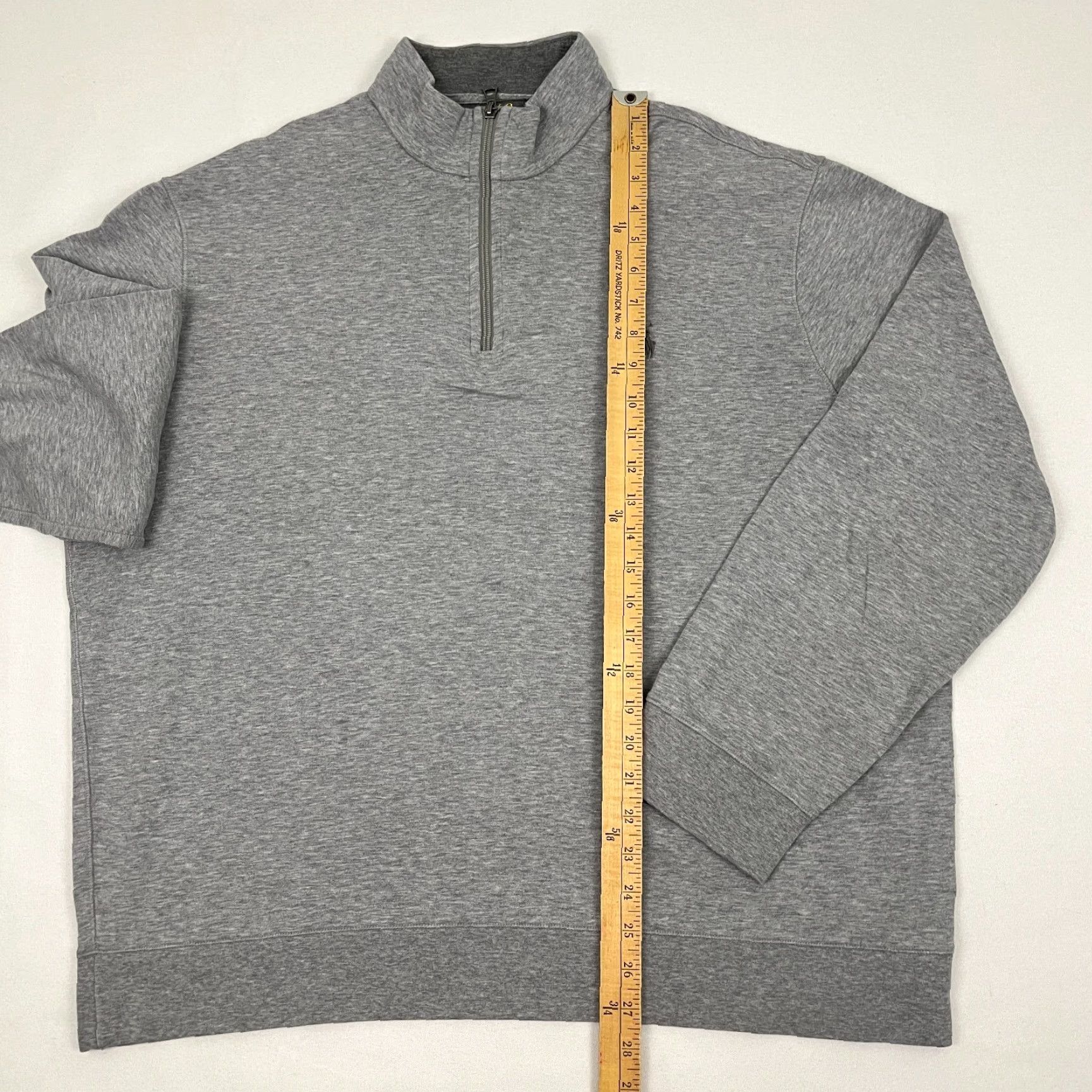 Polo Ralph Lauren VINTAGE Polo Ralph Lauren Sweater Mens XL Gray Quarter Zip Pullover Academia Jumper Prep Size US XL / EU 56 / 4 - 5 Thumbnail