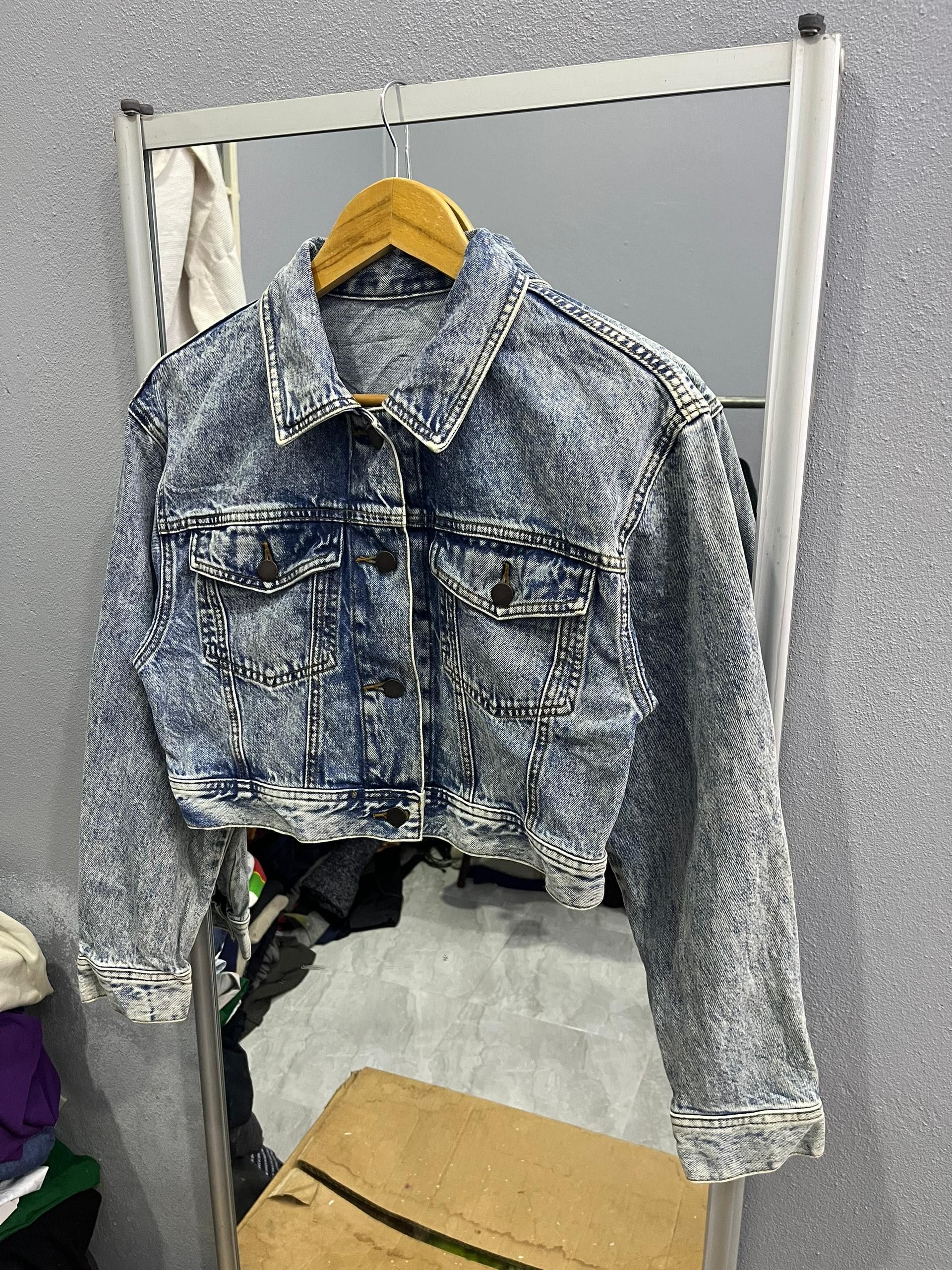 GU GU Cropped Denim Jacket Acid Wash Japan Size S / US 4 / IT 40 - 1 Thumbnail