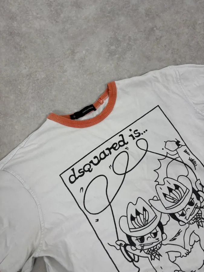 Dsquared2 AW2006 Dsquared2 Mini Cowboy White T-Shirt Size US S / EU 44-46 / 1 - 5 Thumbnail
