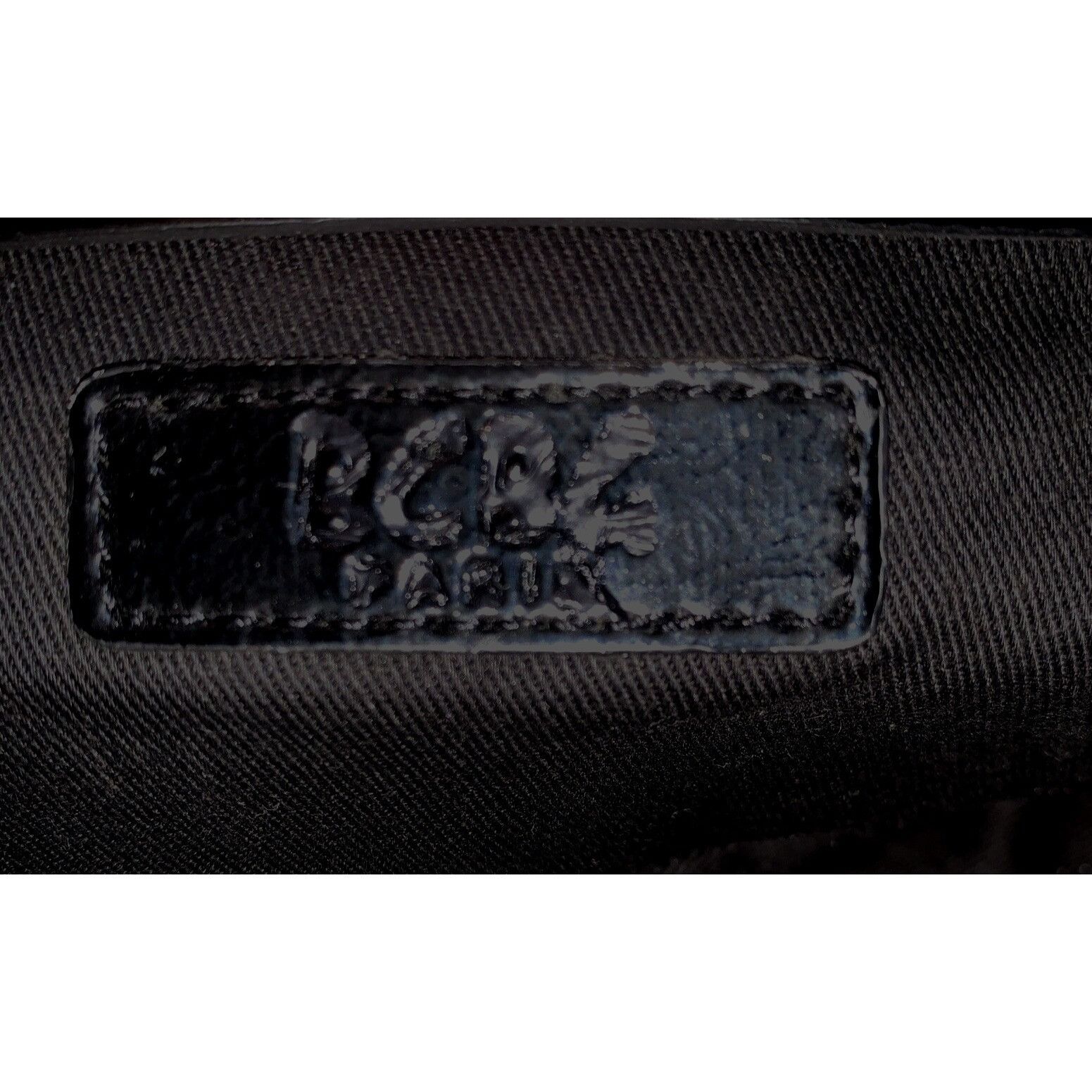 Vintage BCBG Paris Patent Leather Purse Clutch Handbag Large O Rings Size ONE SIZE - 6 Thumbnail