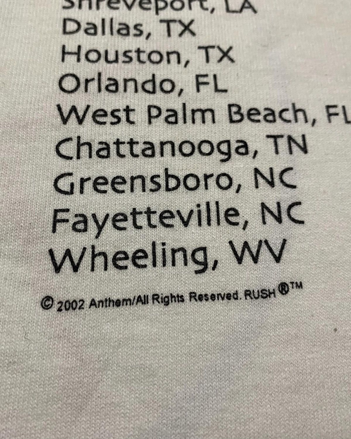 Vintage 2002 Rush T-Shirt