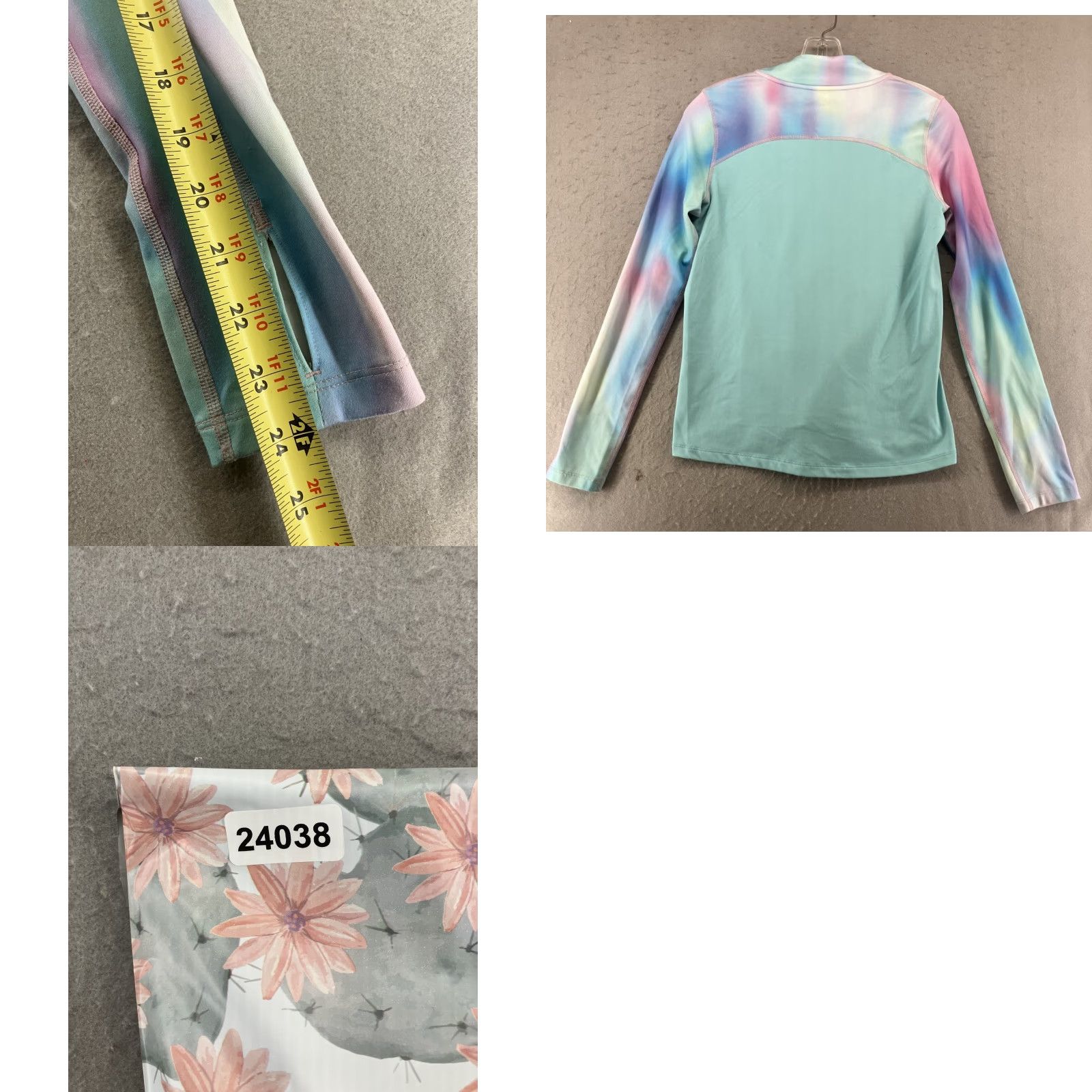 Nike Nike Dri-Fit Half Zip Womens XL Teal Tie Dye Running Pullover Size XL / US 12-14 / IT 48-50 - 8 Thumbnail