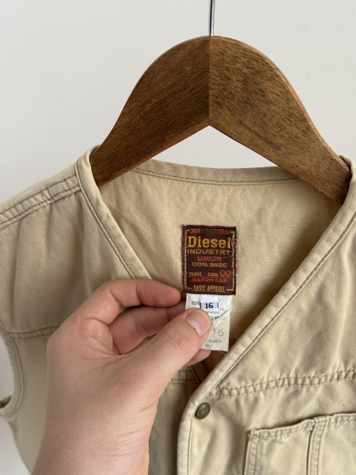 Diesel Vintage Diesel 90s Workwear Vest Utility Canvas Button-Up Size US M / EU 48-50 / 2 - 9 Thumbnail