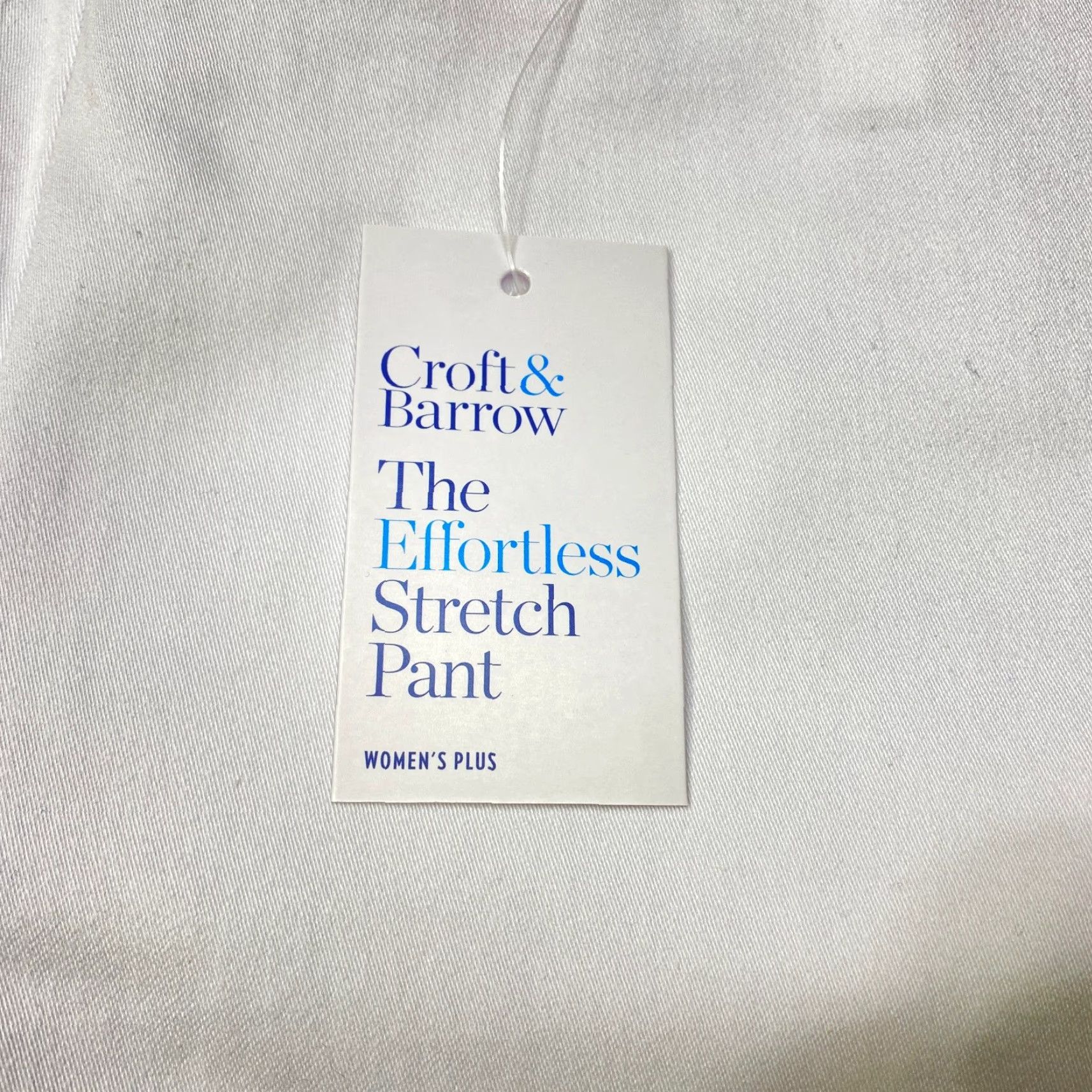 Croft & Barrow NWT Croft & Barrow Effortless Stretch Pants Womens 24w Reg White Straight Leg Size 42" / US 20 - 4 Thumbnail