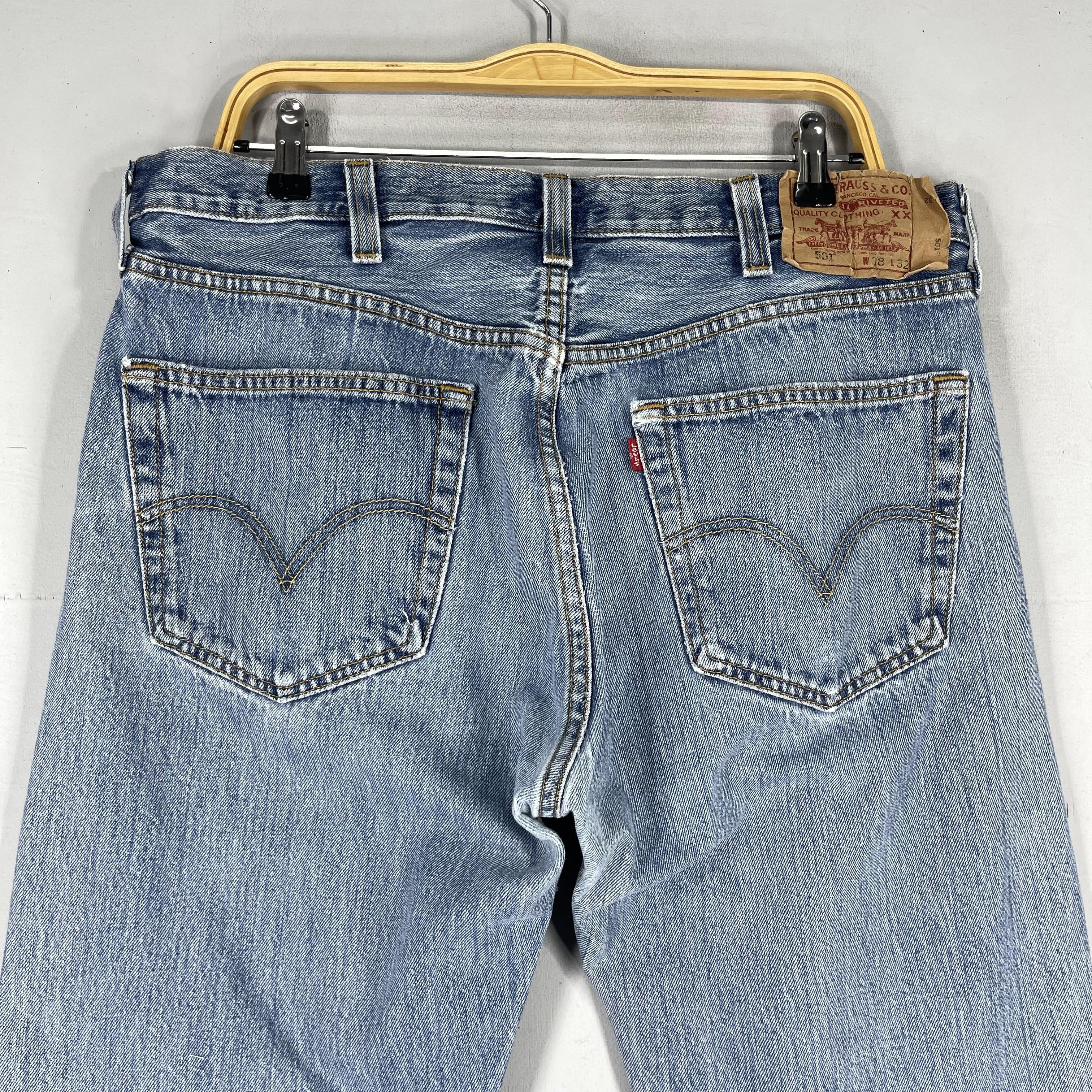 Levi's × Vintage Size 36 Vintage Levis 501 Distressed Reinforced Jeans Size US 36 / EU 52 - 8 Thumbnail