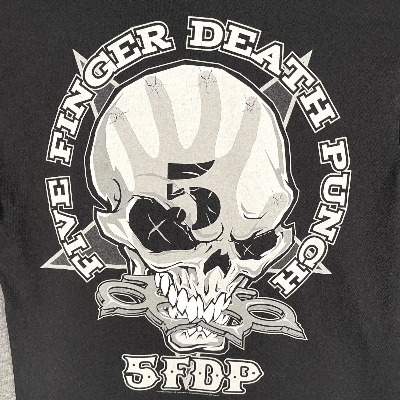 Hanes Five Finger Death Punch Shirt Large Black Skull One Two F** k You Hanes Mens Size US L / EU 52-54 / 3 - 3 Thumbnail