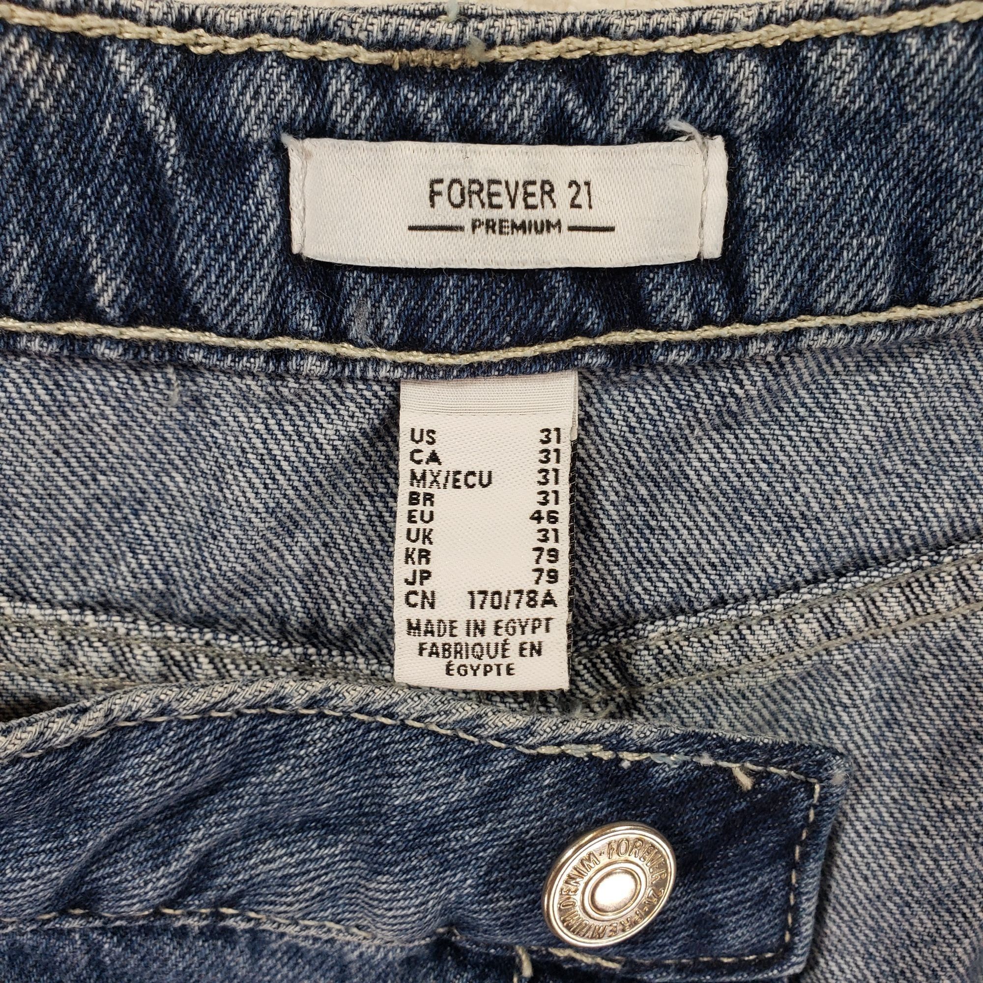 Forever 21 Forever 21 Premium High-Waisted Distressed Denim Shorts 31 Size 31" - 4 Thumbnail