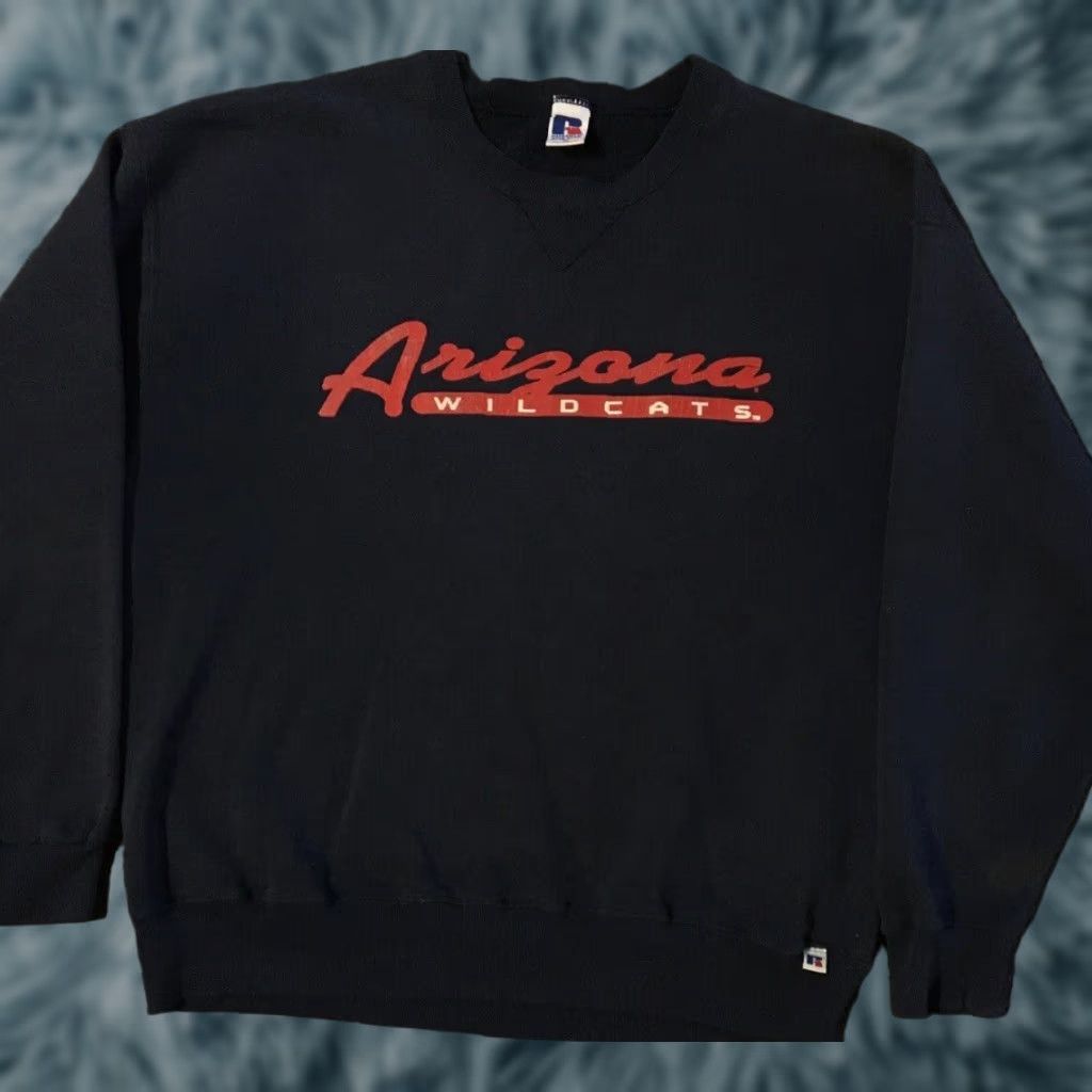Russell Athletic VINTAGE Russell Arizona Wildcats Sweatshirt Hoodie XL Blue College University 90s Faded Distressed Spellout Men Size US XL / EU 56 / 4 - 1 Thumbnail