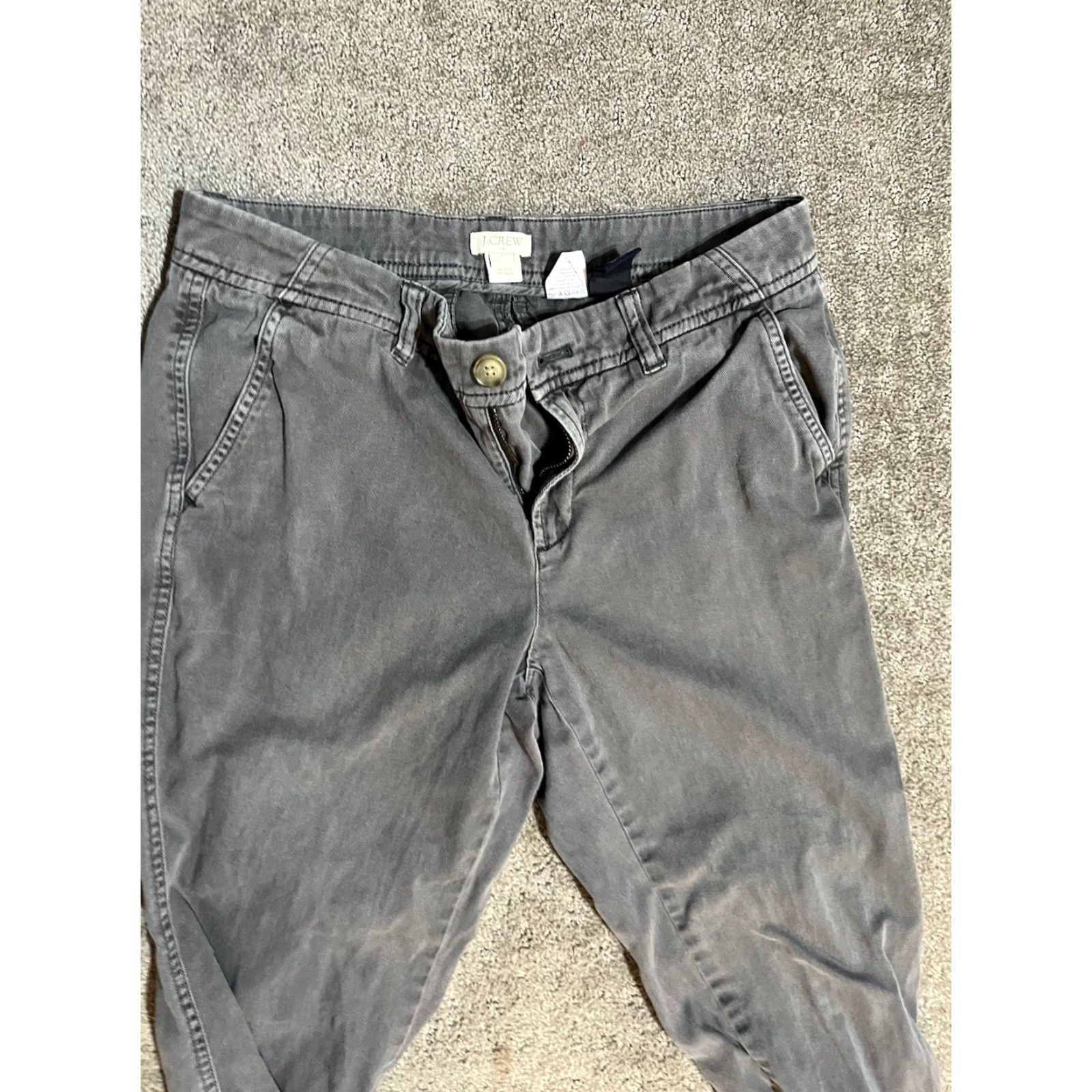 J.Crew J. Crew Womens Chino Pants Slim Gray Size 2 | 100% Cotton Slimming F3176 Size 26" / US 2 / IT 38 - 2 Thumbnail