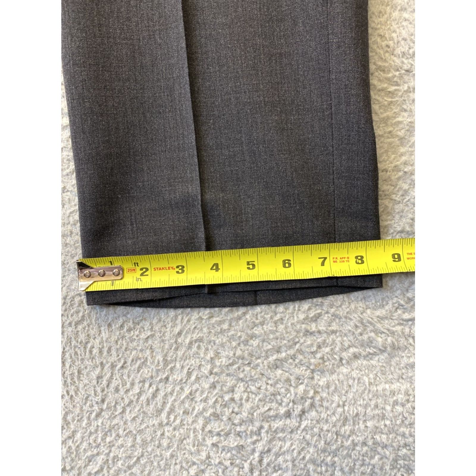Banana Republic BANANA REPUBLIC Dress Pants Men's 34x32 Wool Blend Gray Flat Front Straight Leg Business Workwear Size US 34 / EU 50 - 5 Thumbnail