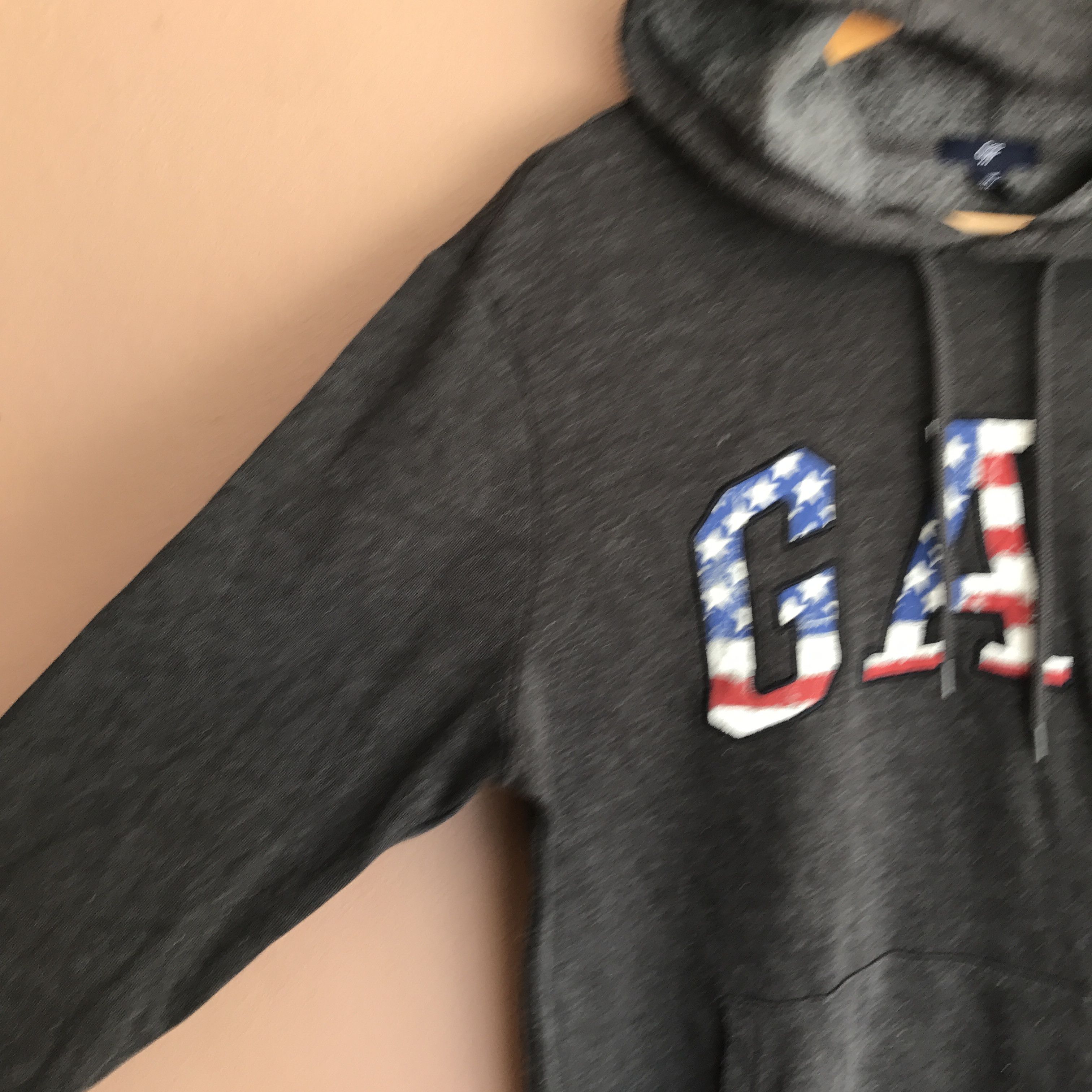Gap GAP Flag Art SpellOut Pullover Hoodie Black Size US M / EU 48-50 / 2 - 4 Thumbnail