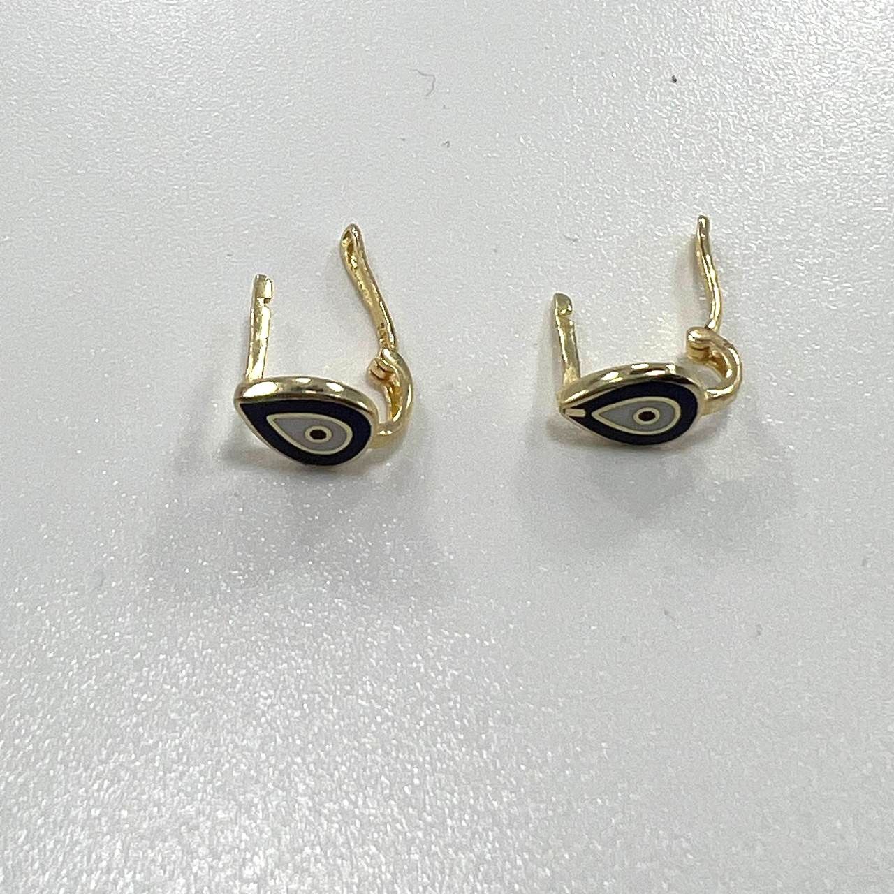 Other 14K Yellow Gold Eye-Shaped Earrings, Elegant and Stylish Size ONE SIZE - 3 Thumbnail