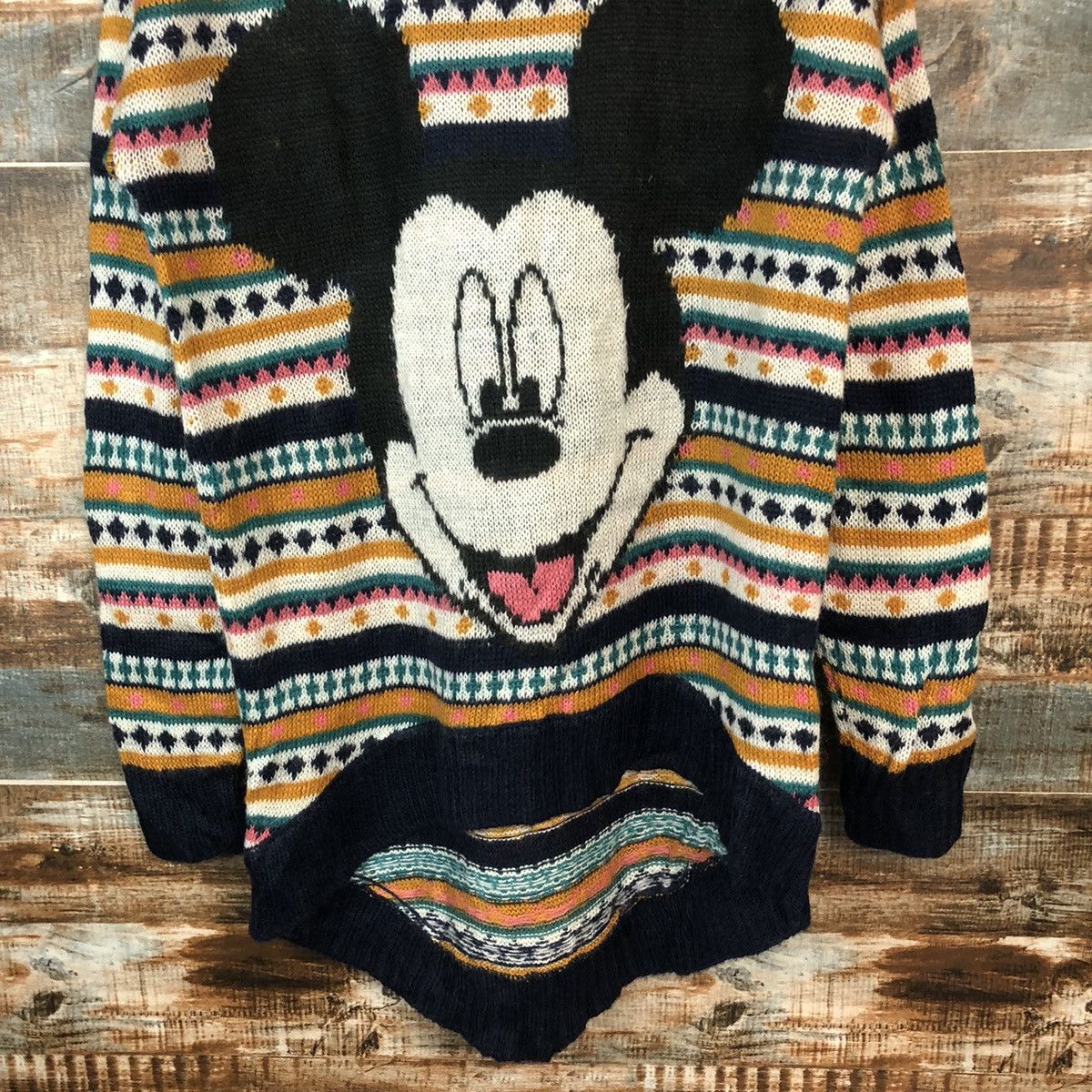 Disney × Homespun Knitwear × Mickey Mouse H&M Disney mickey mouse Brown Knitwear #A2049 Size XL / US 12-14 / IT 48-50 - 6 Thumbnail
