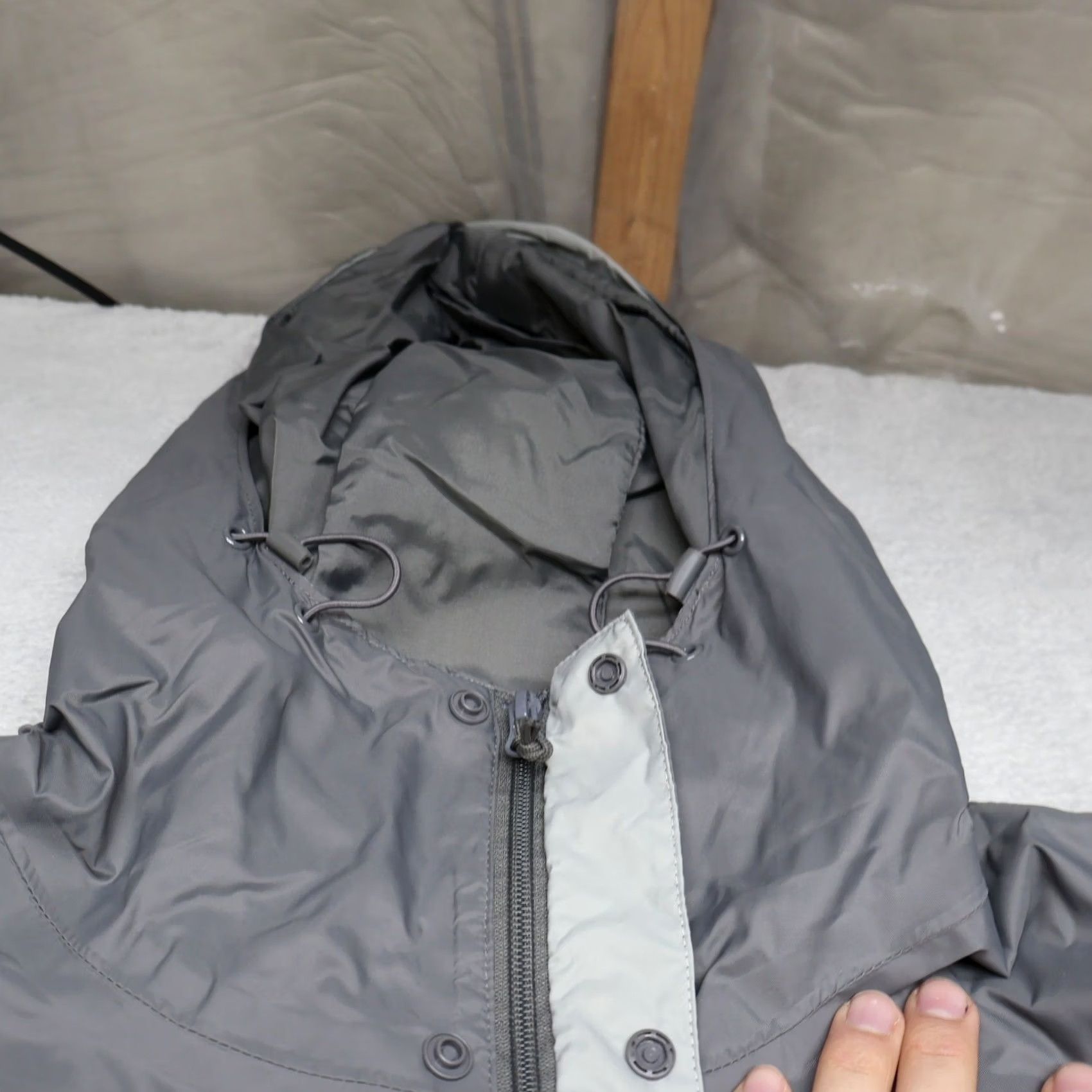 Rains Columbia Jacket Mens Large Gray Hooded Waterproof Full Zip Wind Rain Outdoor Size US L / EU 52-54 / 3 - 7 Thumbnail