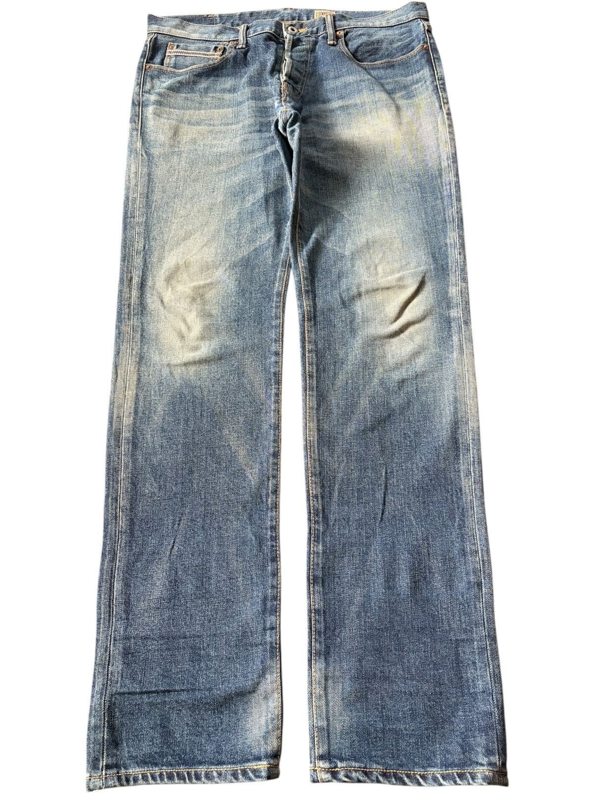 Studio D'Artisan Vintage Japanese Brand Mud Wash Distressed Jeans Size US 35 - 1 Thumbnail