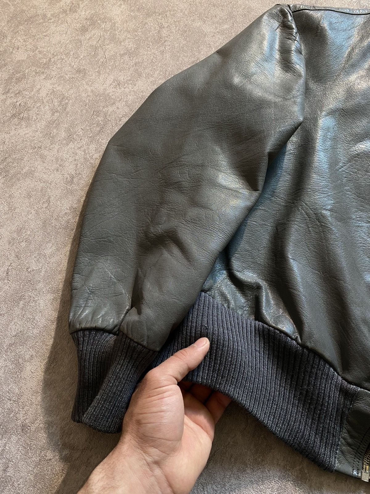 Vintage 1976 Rare Made In Germany Leather Bomber Size US M / EU 48-50 / 2 - 9 Thumbnail