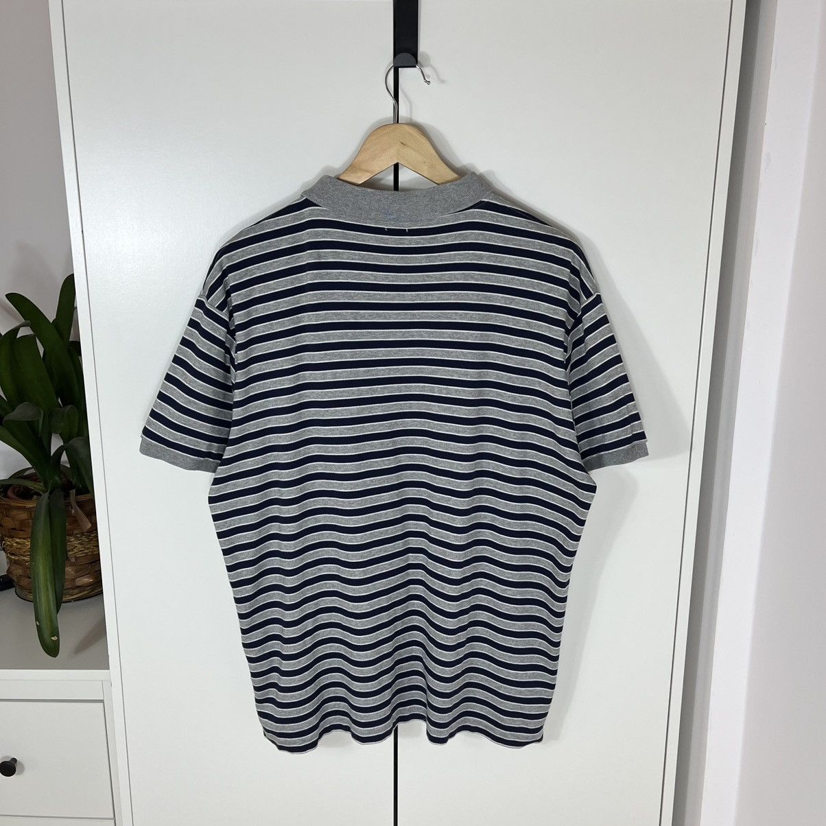 Polo Ralph Lauren Polo Ralph Lauren Striped Grey Polo Shirt Streetwear Y2K Size US XL / EU 56 / 4 - 11 Thumbnail