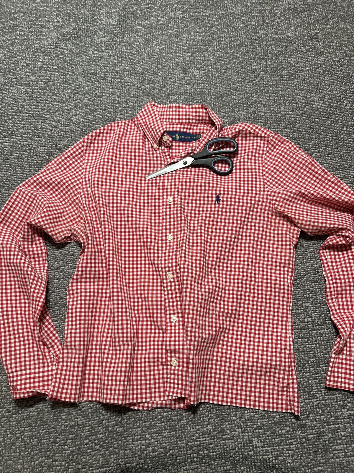 Designer × Polo Ralph Lauren × Vintage Cropped L/S Polo Ralph Lauren Button Up Size US M / EU 48-50 / 2 - 1 Thumbnail