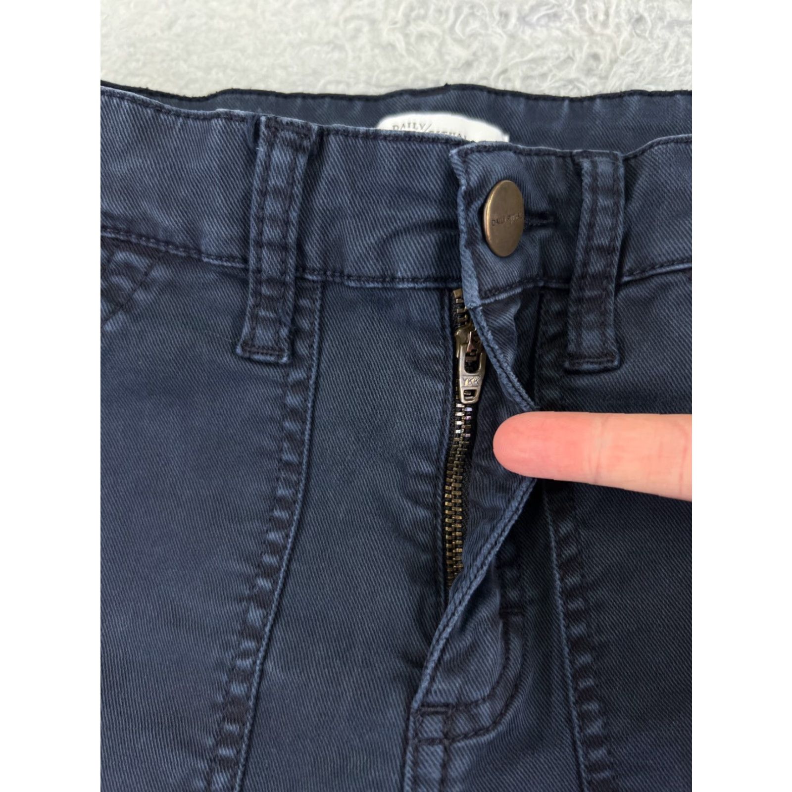 Vintage Vintage Daily Ritual Women's Skinny Jeans Pants 0 Blue Denim Ankle Zip Cotton Blend Mid Rise Size 25" / US 0 / IT 36 - 5 Thumbnail