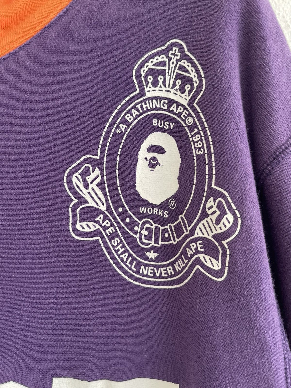 Bape OG Bape Spellout Logo Multicolor Zip Hoodie Purple Size US XL / EU 56 / 4 - 7 Thumbnail