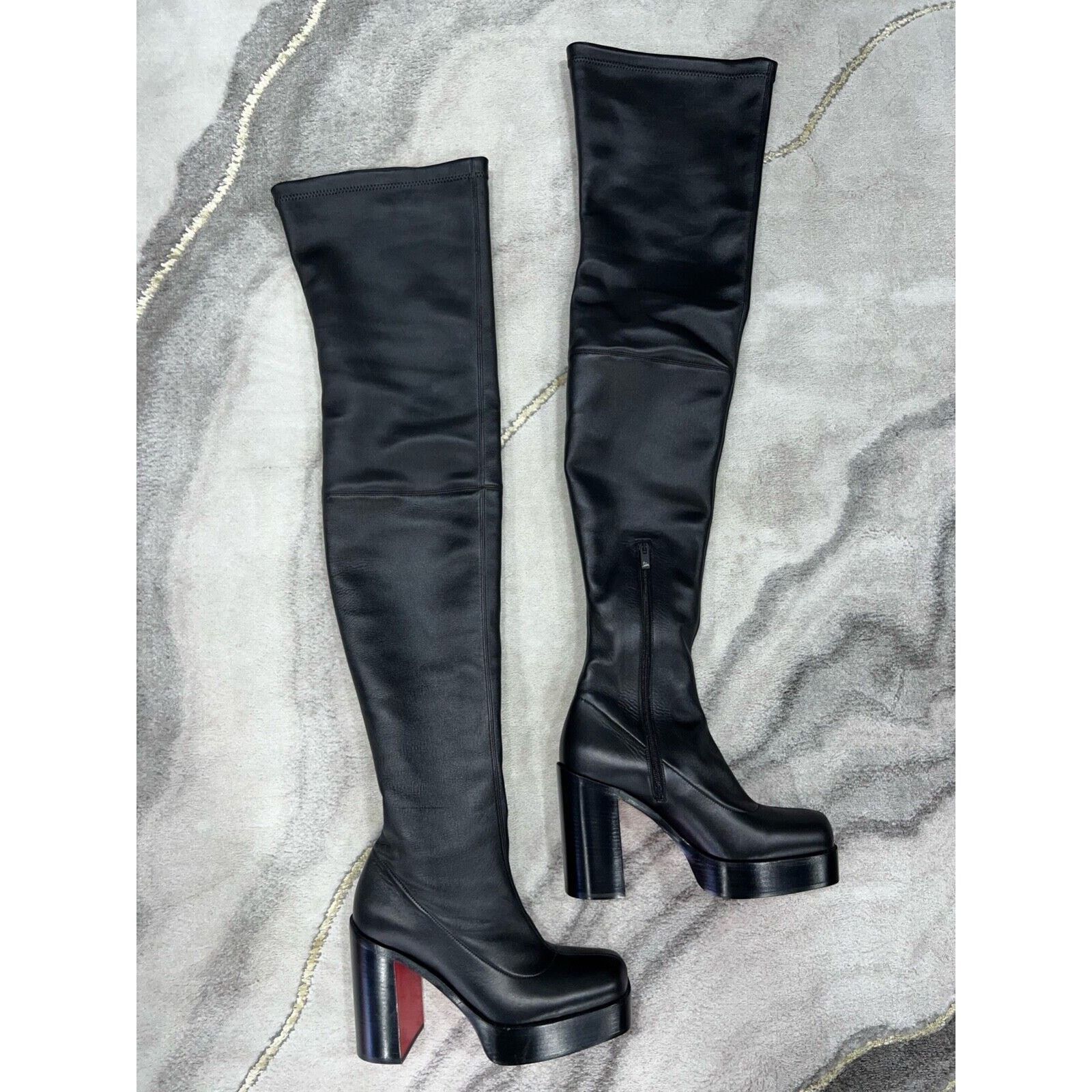 Christian Louboutin Christian Louboutin Stage Boot Alta 110 Black Leather Thigh Size US 6 / IT 36 - 5 Thumbnail