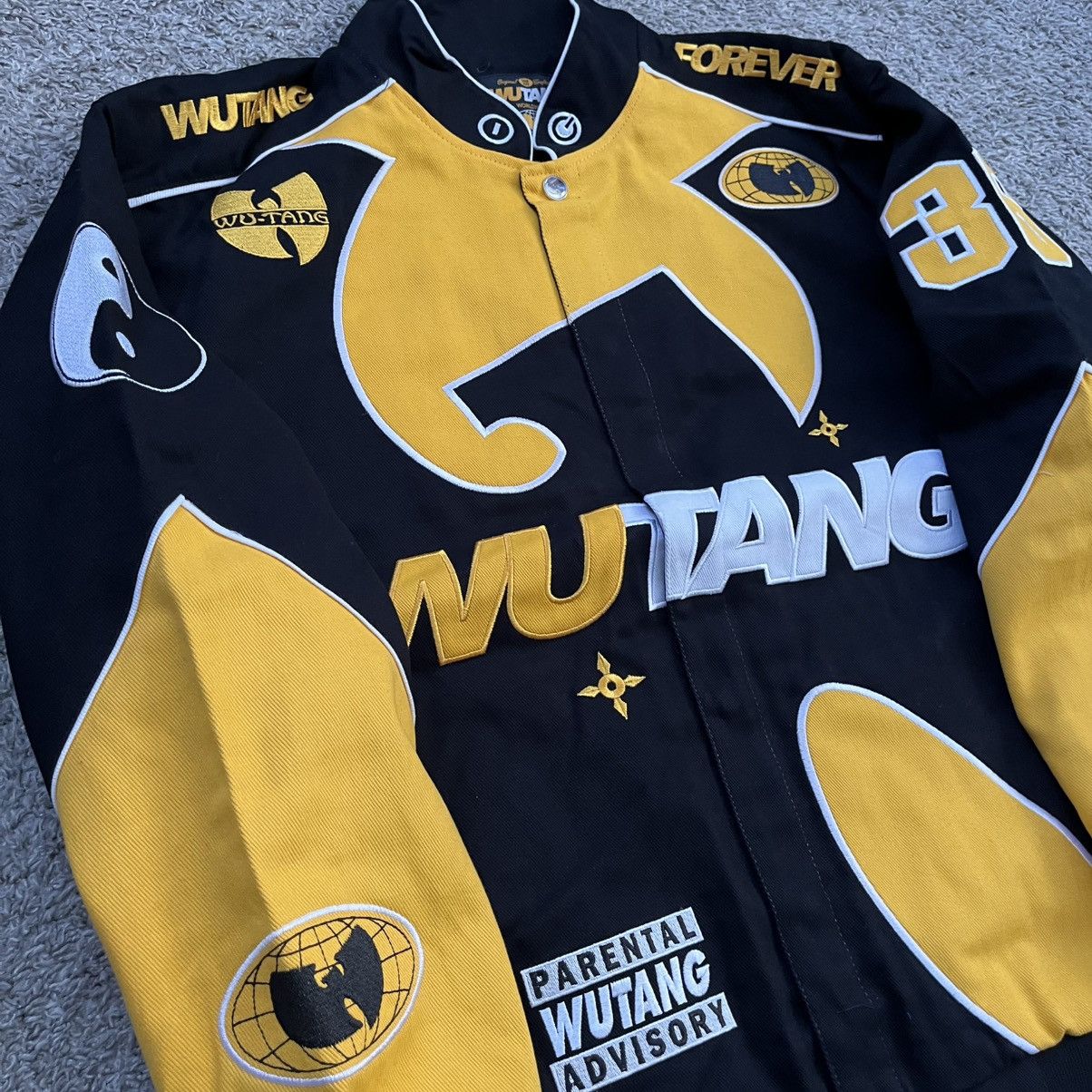 Wu-Tang Clan Wu-Tang Jacket Size XL Black Yellow Wu-Wear Racer Souvenir Size US XL / EU 56 / 4 - 11 Thumbnail