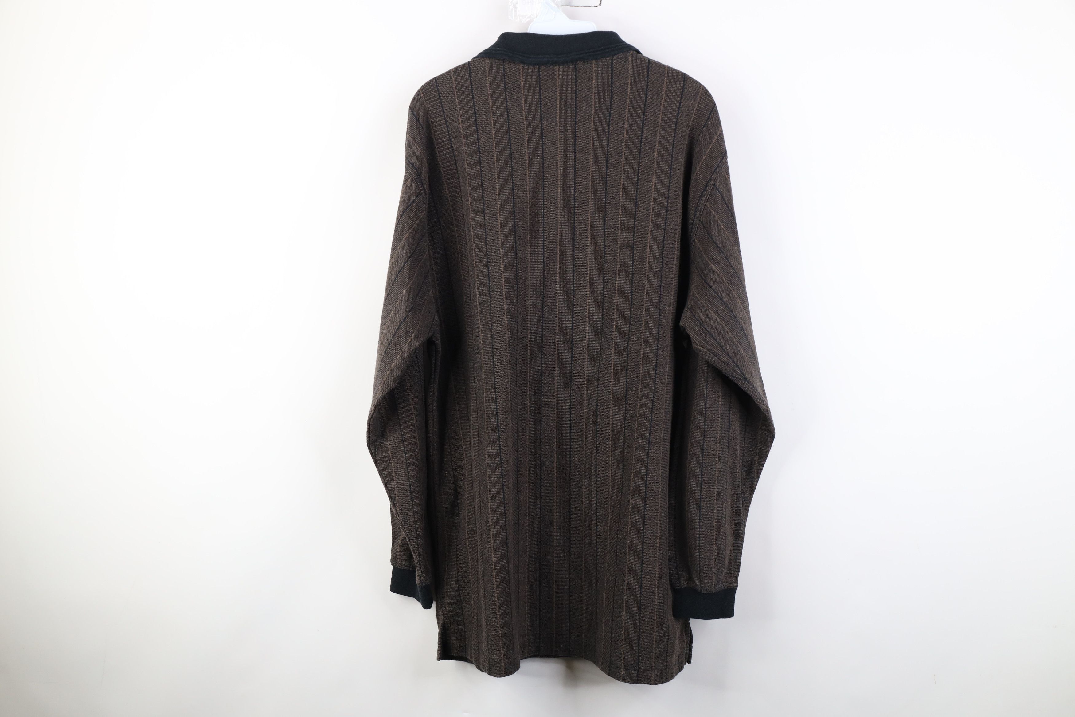 Vintage Vintage 90s Streetwear Long Sleeve Rugby Polo Earth Tone Size US L / EU 52-54 / 3 - 9 Thumbnail