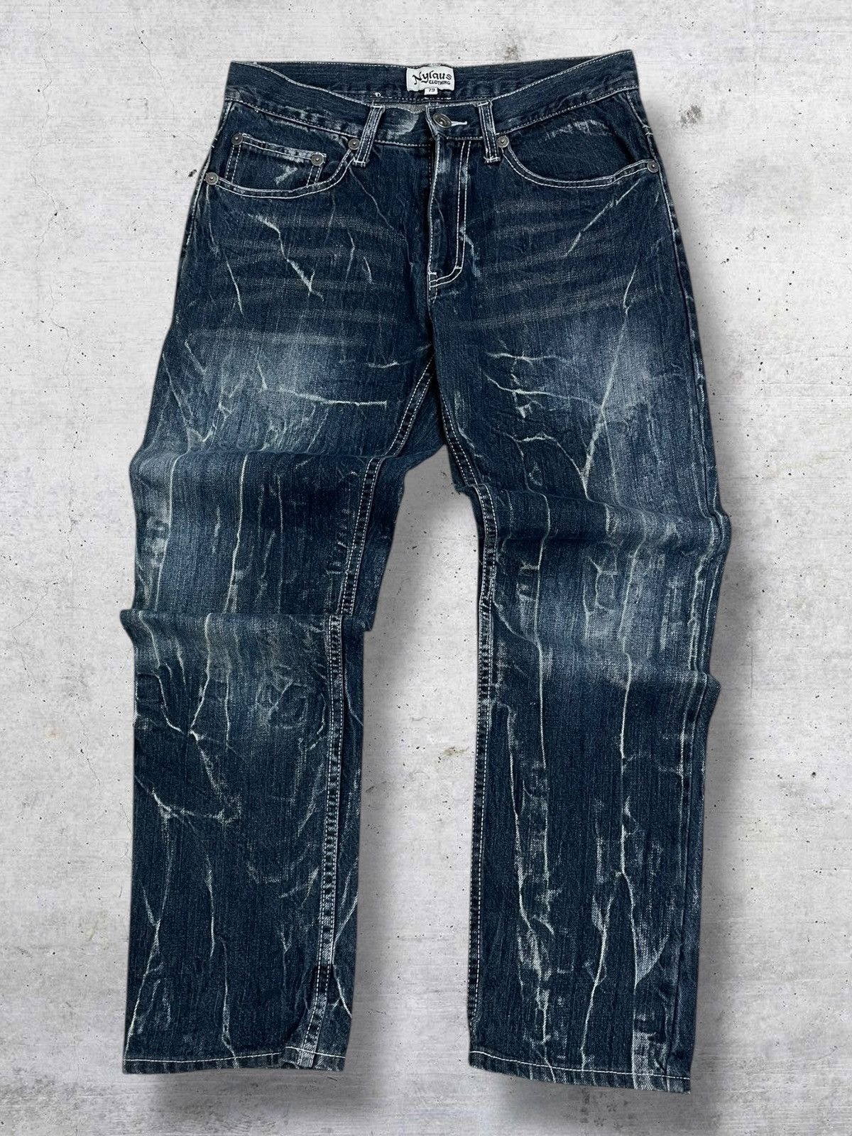 Hysteric Glamour 90S TRIBAL STORM NYLAUS WING DAICOCK PUNK DISTRESSED DENIM Size US 28 / EU 44 - 6 Thumbnail