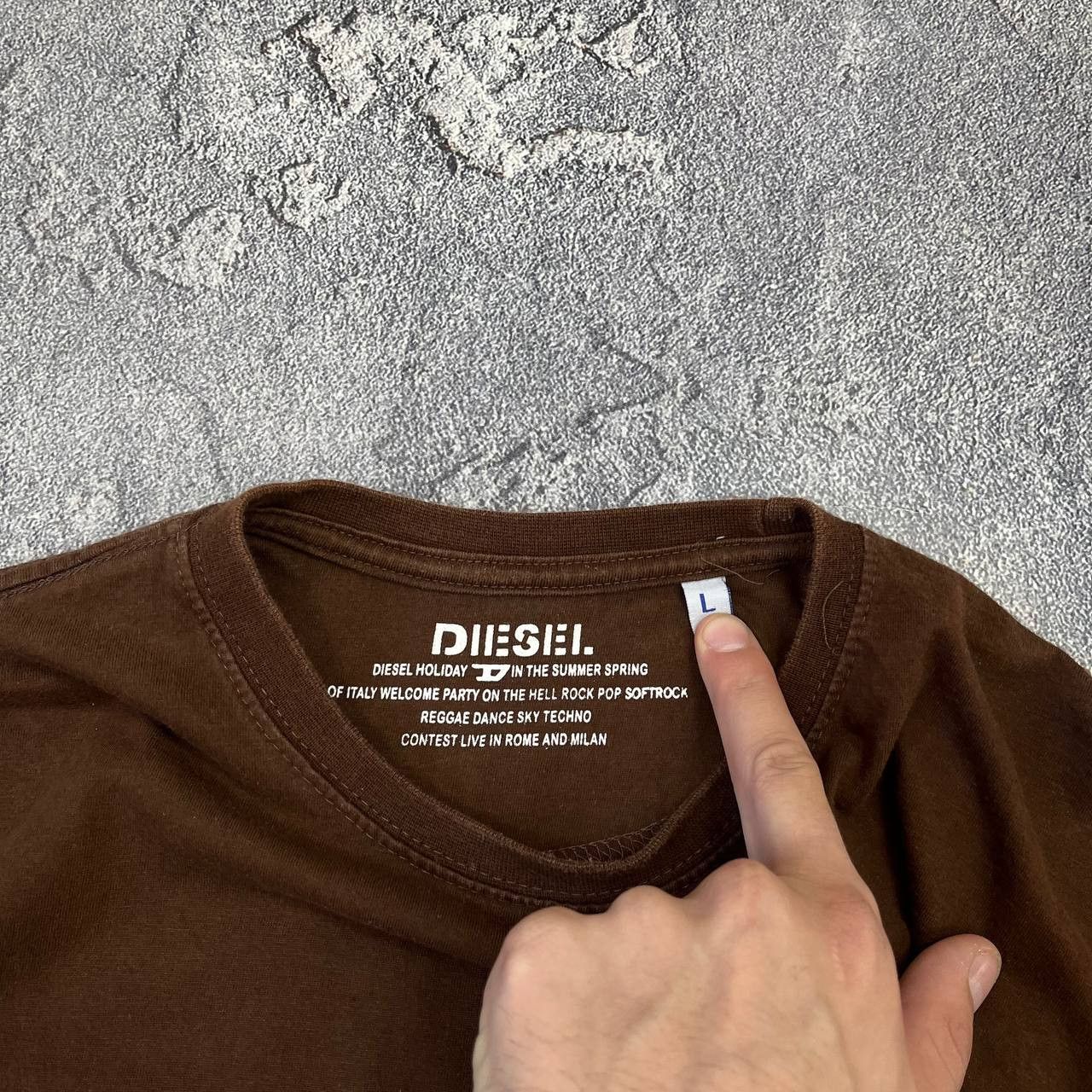 Diesel Vintage Diesel Denim Division 90s Big Logo Brown T-Shirt Size US L / EU 52-54 / 3 - 8 Thumbnail