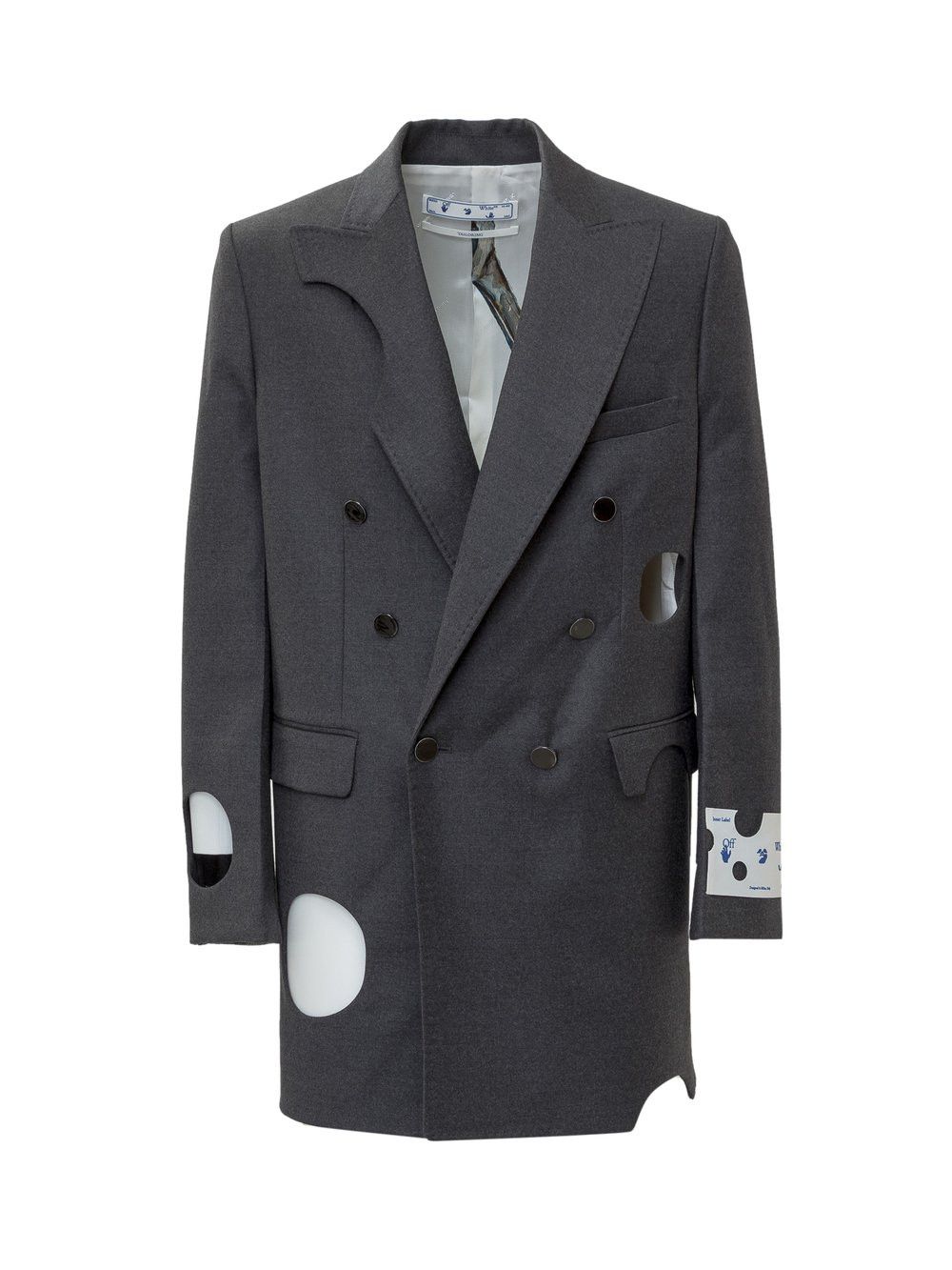 Off-White o1y0225 Logo Blazer in Grey Size US M / EU 48-50 / 2 - 1 Thumbnail
