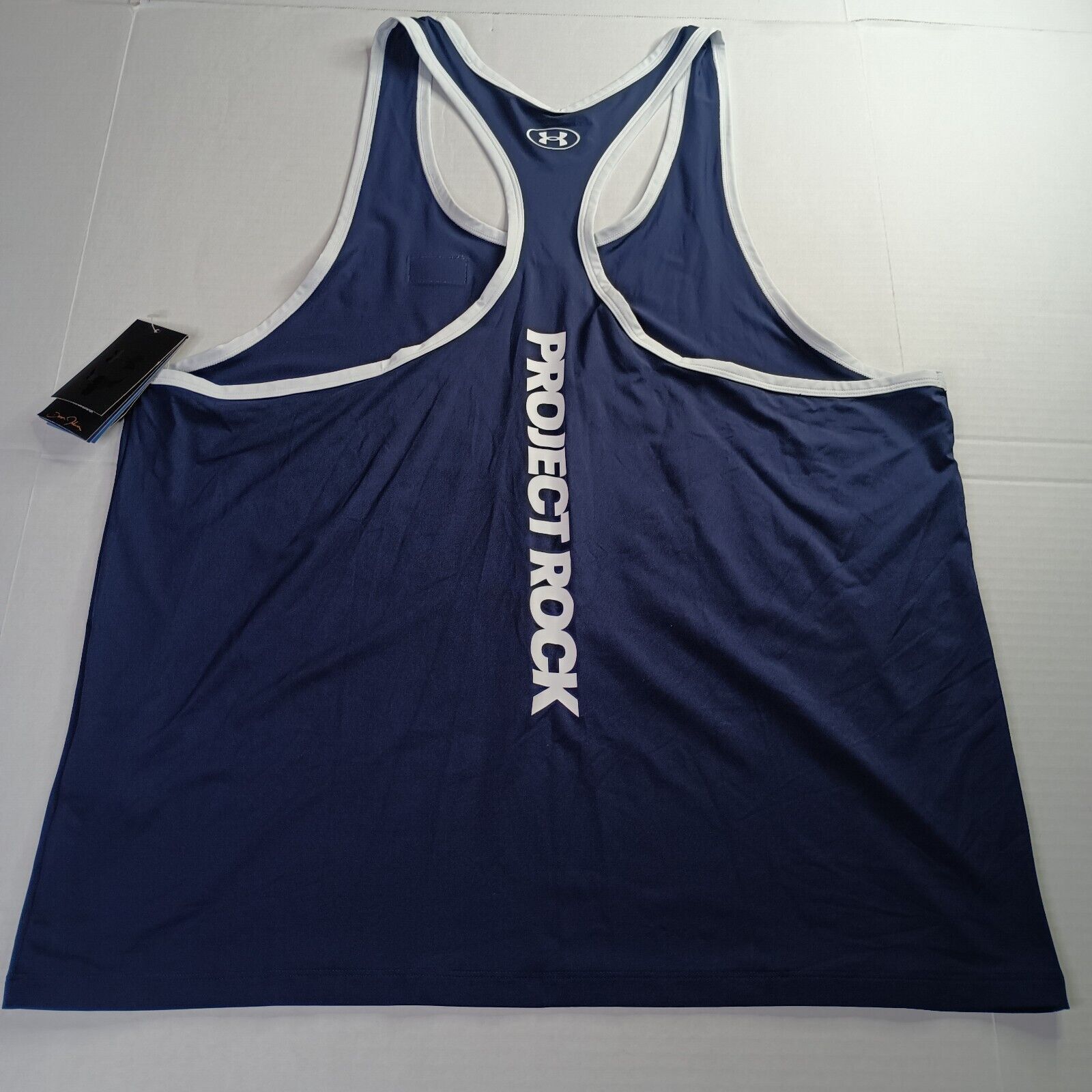 Under Armour Under Armour Project Rock Tank Hardest Worker Men’s XL Blue Size US XL / EU 56 / 4 - 7 Thumbnail