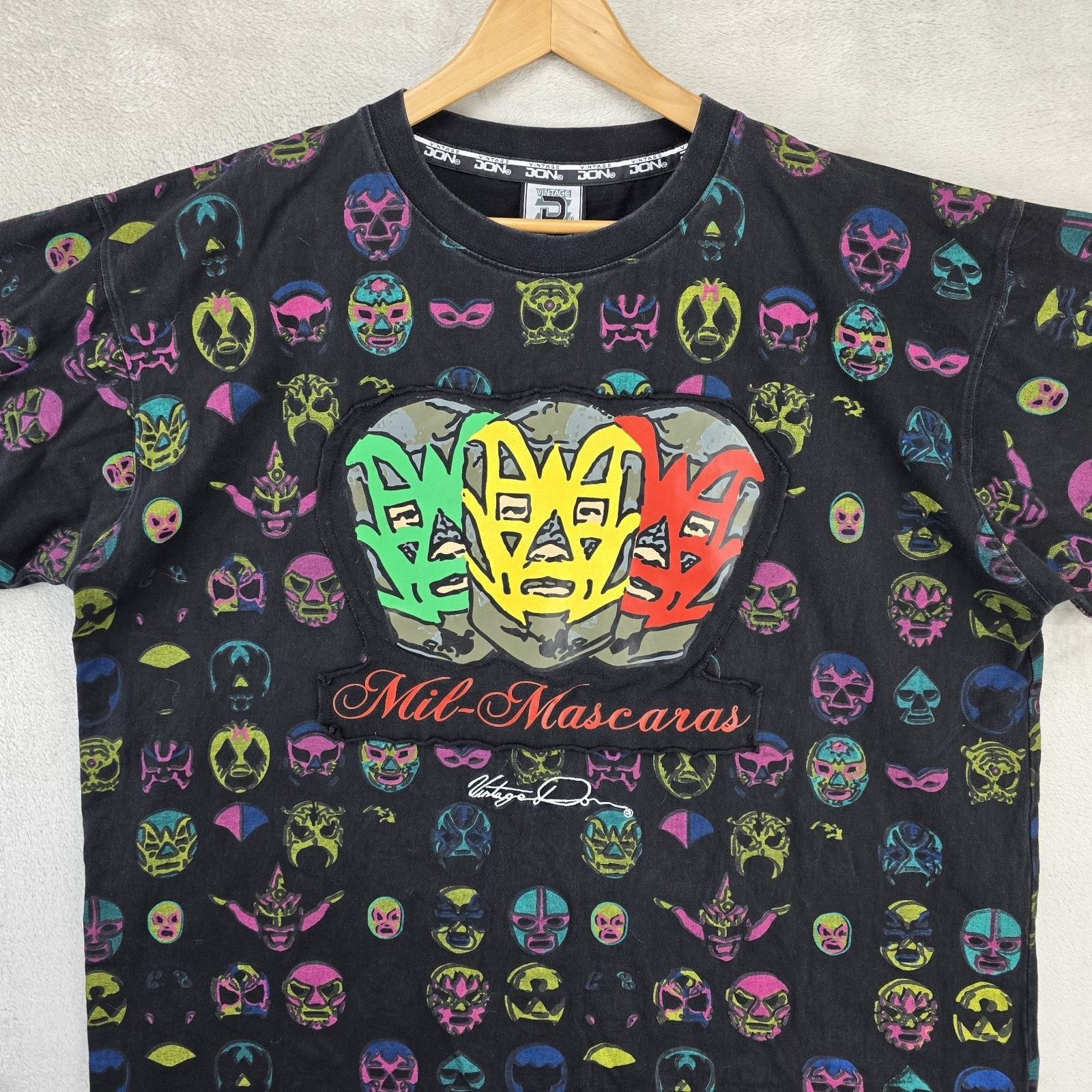 Other Vintage Don Mil Mascaras Luchador Shirt XXL AOP Y2K Wrestler Size US XXL / EU 58 / 5 - 2 Thumbnail