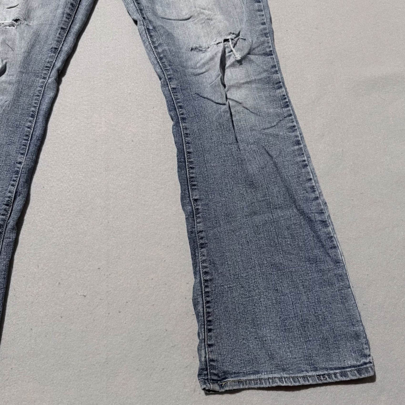 Levi's Levi's Signature by Levi Strauss Jeans Women Blue Distressed Mid-Rise Bootcut 6 Jeans Size 28" / US 6 / IT 42 - 6 Thumbnail
