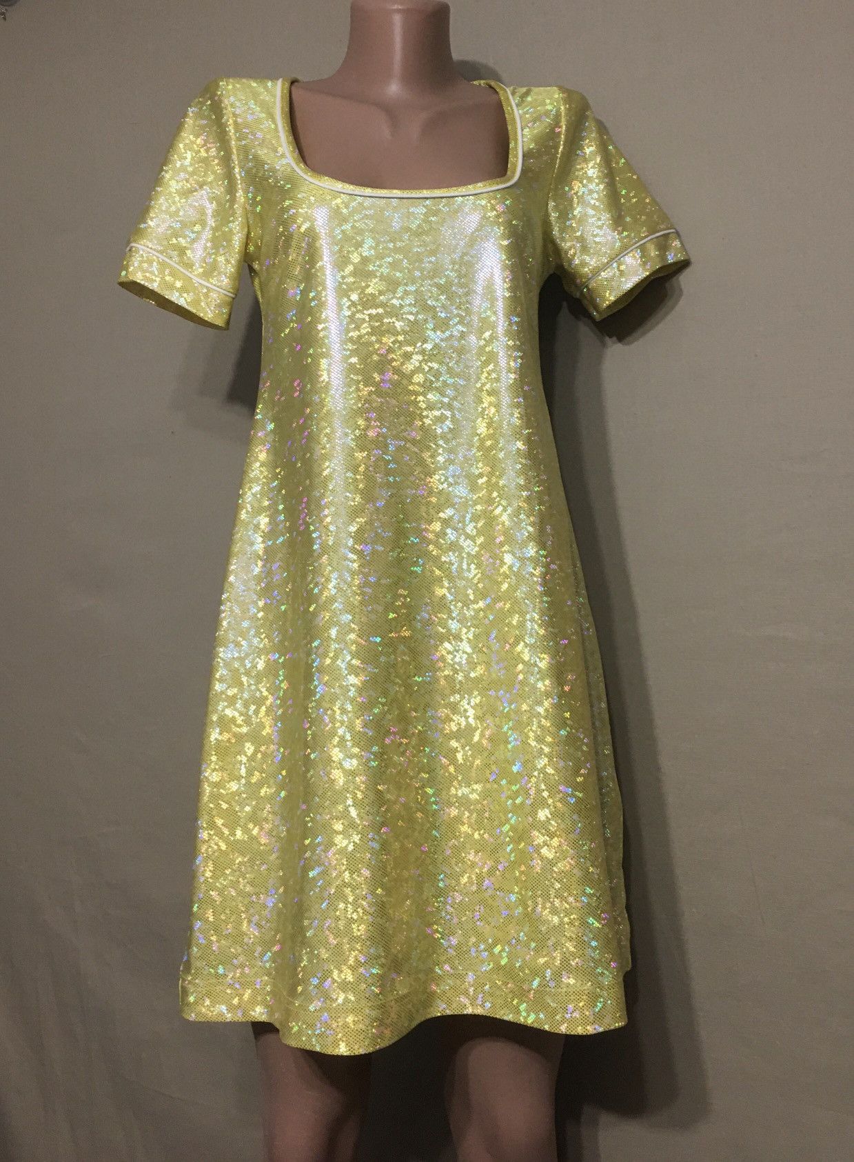 Saks Potts Saks Potts Yellow Citrus Shimmer Vision Dress Size 2/ S Size S / US 4 / IT 40 - 10 Thumbnail