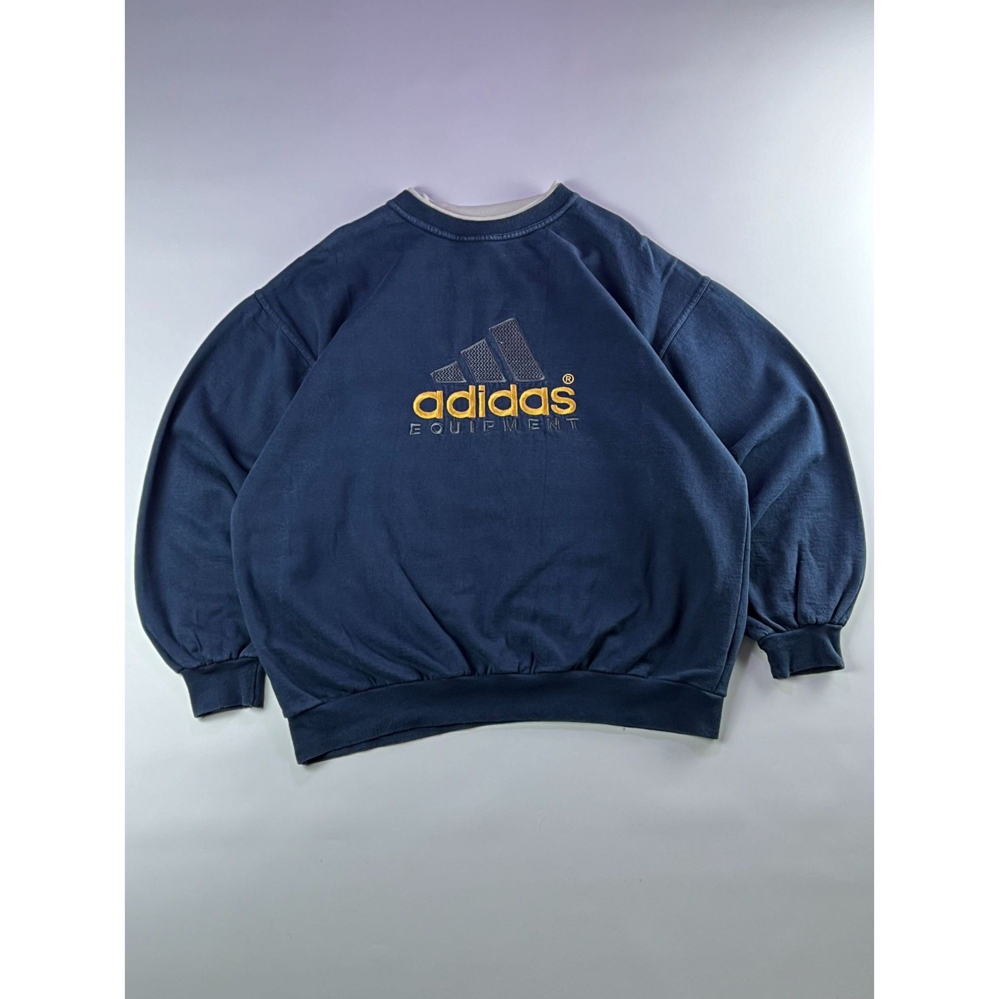 Adidas × Vintage 90s Adidas Equipment Rare Vintage Center Logo Sweatshirt Size US M / EU 48-50 / 2 - 1 Thumbnail