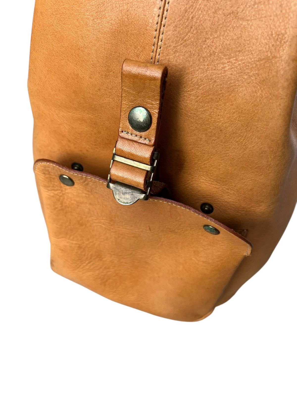 Leather Vintage Slipknot Project Japan Patina Leather Backpack Bag Size ONE SIZE - 21 Thumbnail