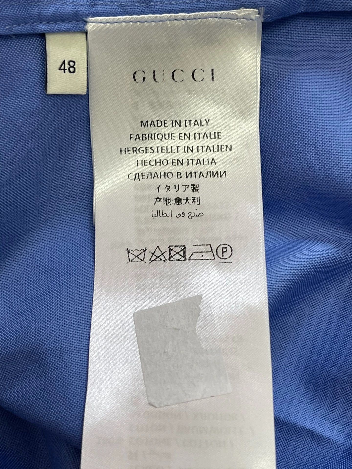 Gucci Gucci Runway Blue Shirt Men's 48 Size US M / EU 48-50 / 2 - 6 Thumbnail