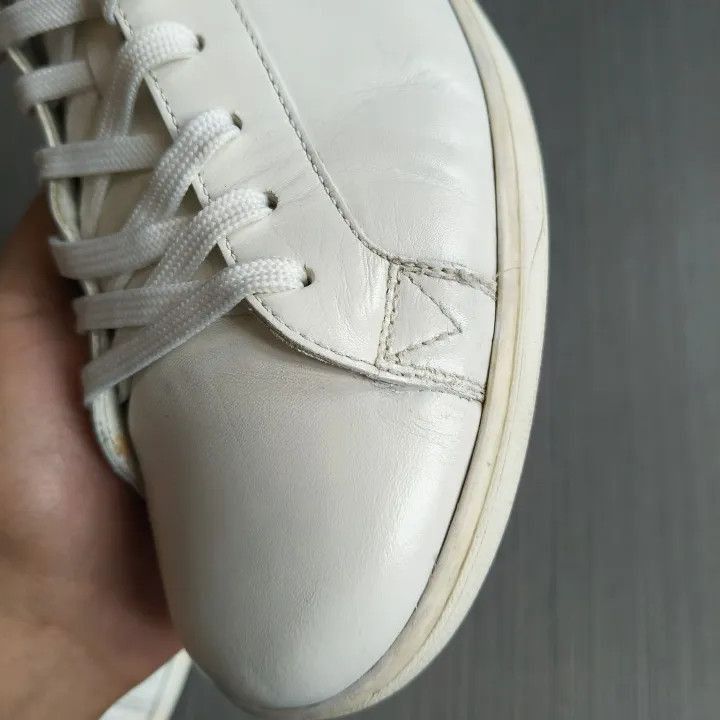 Louis Vuitton Louis Vuitton Silver Trim Leather Sneakers -2508 Size US 8.5 / EU 41-42 - 4 Thumbnail