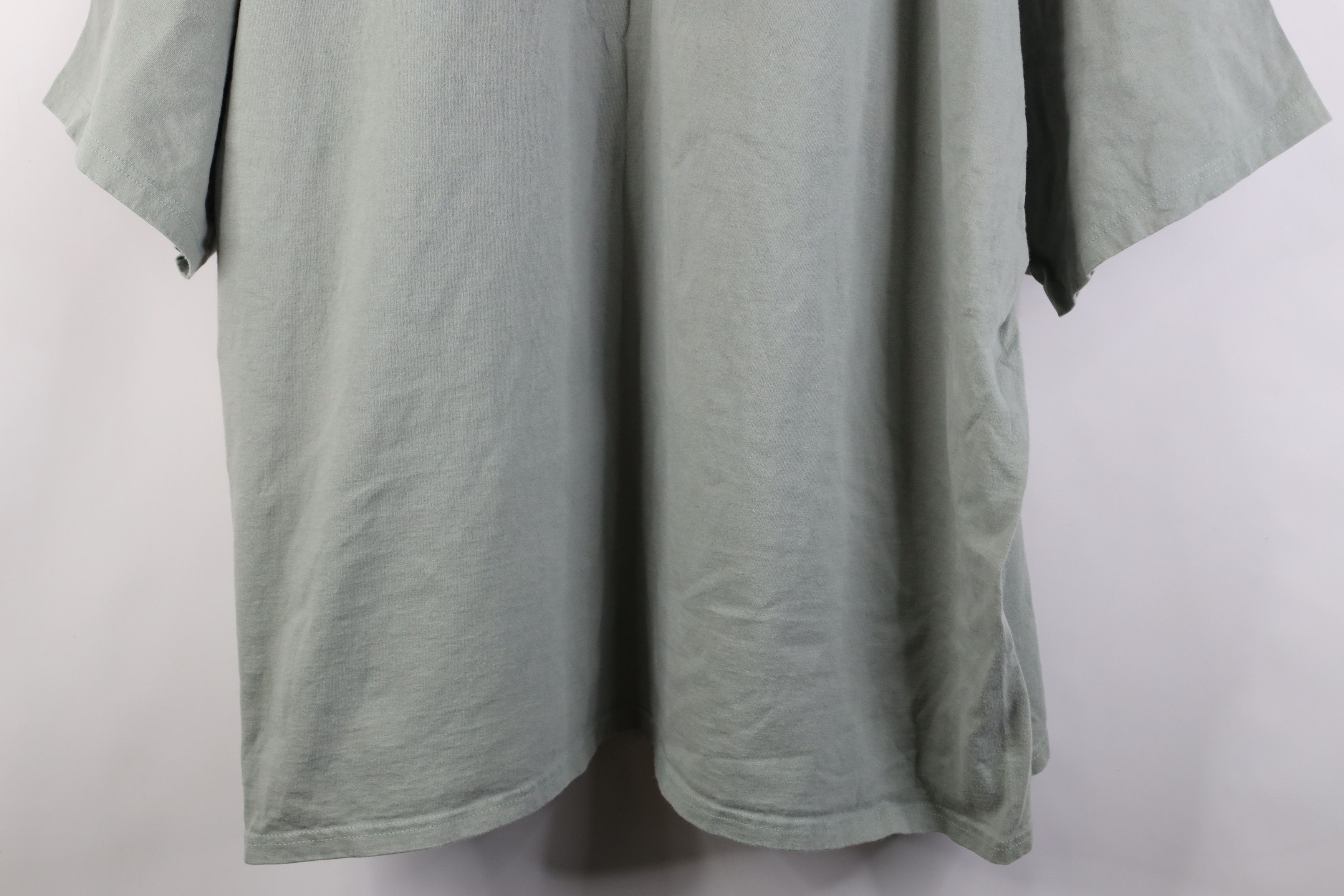 Vintage Vintage 90s Y2K Streetwear Heavyweight T-Shirt Light Green Size US XXL / EU 58 / 5 - 3 Thumbnail