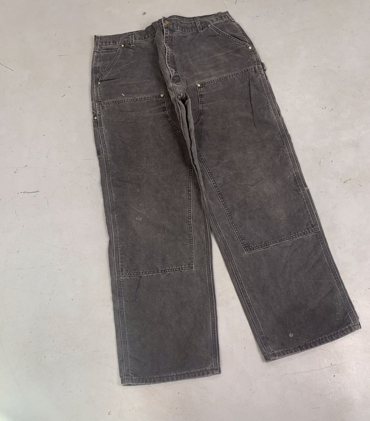 Carhartt Vintage carhartt b01 blk double knee denim Size US 40 / EU 56 - 1 Thumbnail