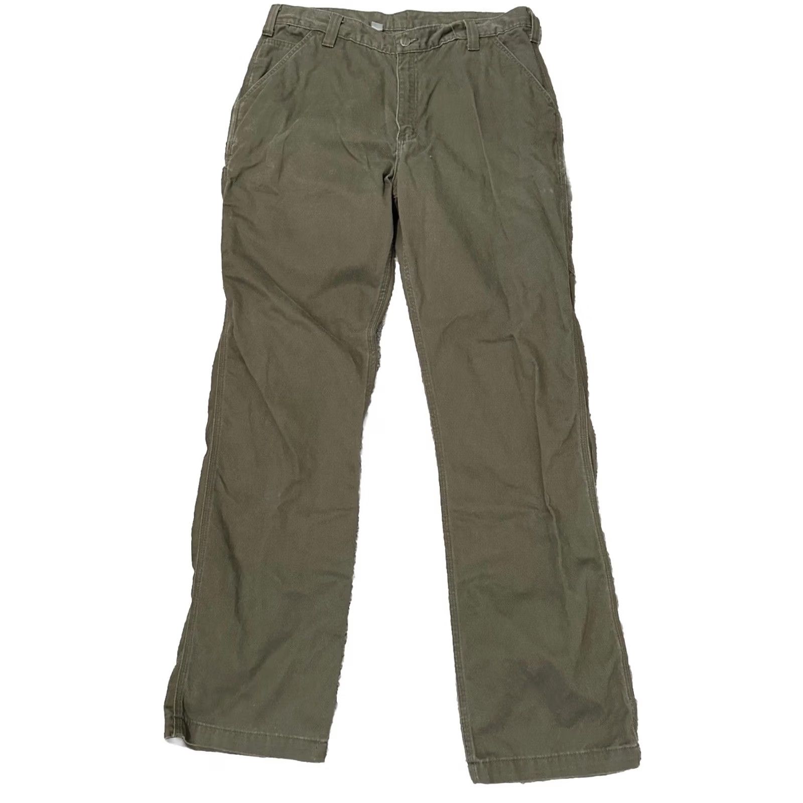 Carhartt VINTAGE Carhartt Carpenter Denim Pants Mens 38x34 Loose Fit Olive RARE Trousers Vintage Size US 38 / EU 54 - 2 Thumbnail